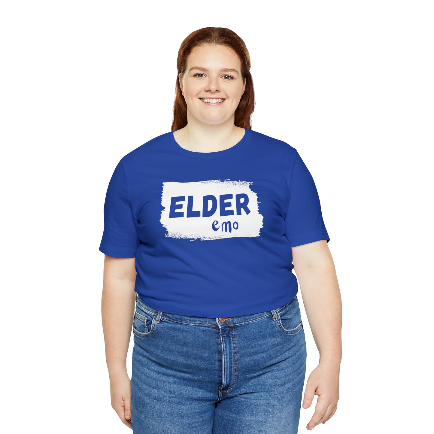 WHITE LETTER Elder Emo, Unisex Jersey Short Sleeve Tee