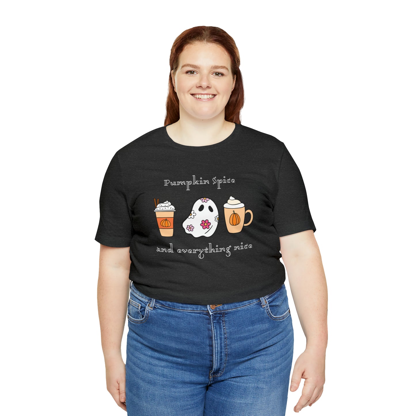Color Flower - Pumpkin Ghost, Unisex Jersey Short Sleeve Tee