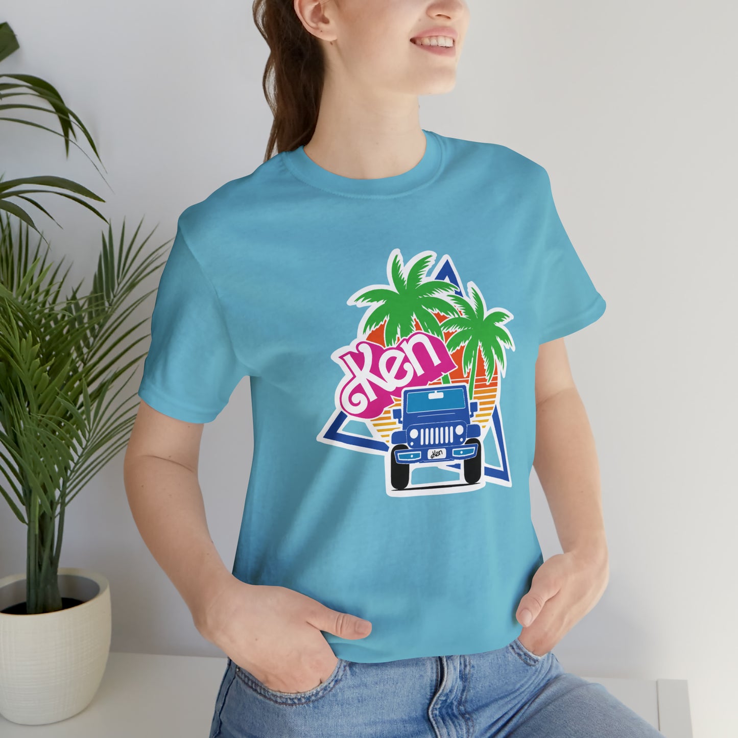 Blue Ken, Beep Beep KEN Jeep, Unisex Jersey Short Sleeve Tee