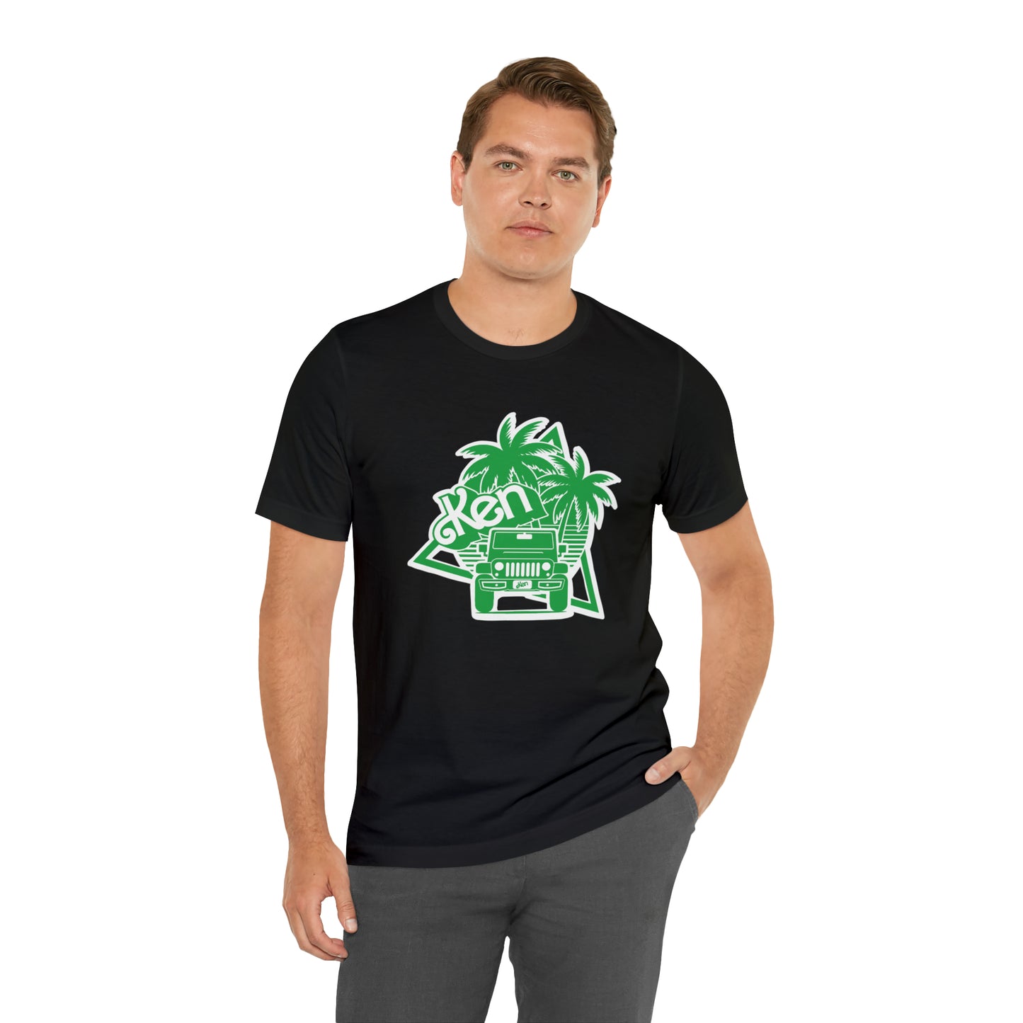 All green Ken, Beep Beep KEN Jeep, Unisex Jersey Short Sleeve Tee
