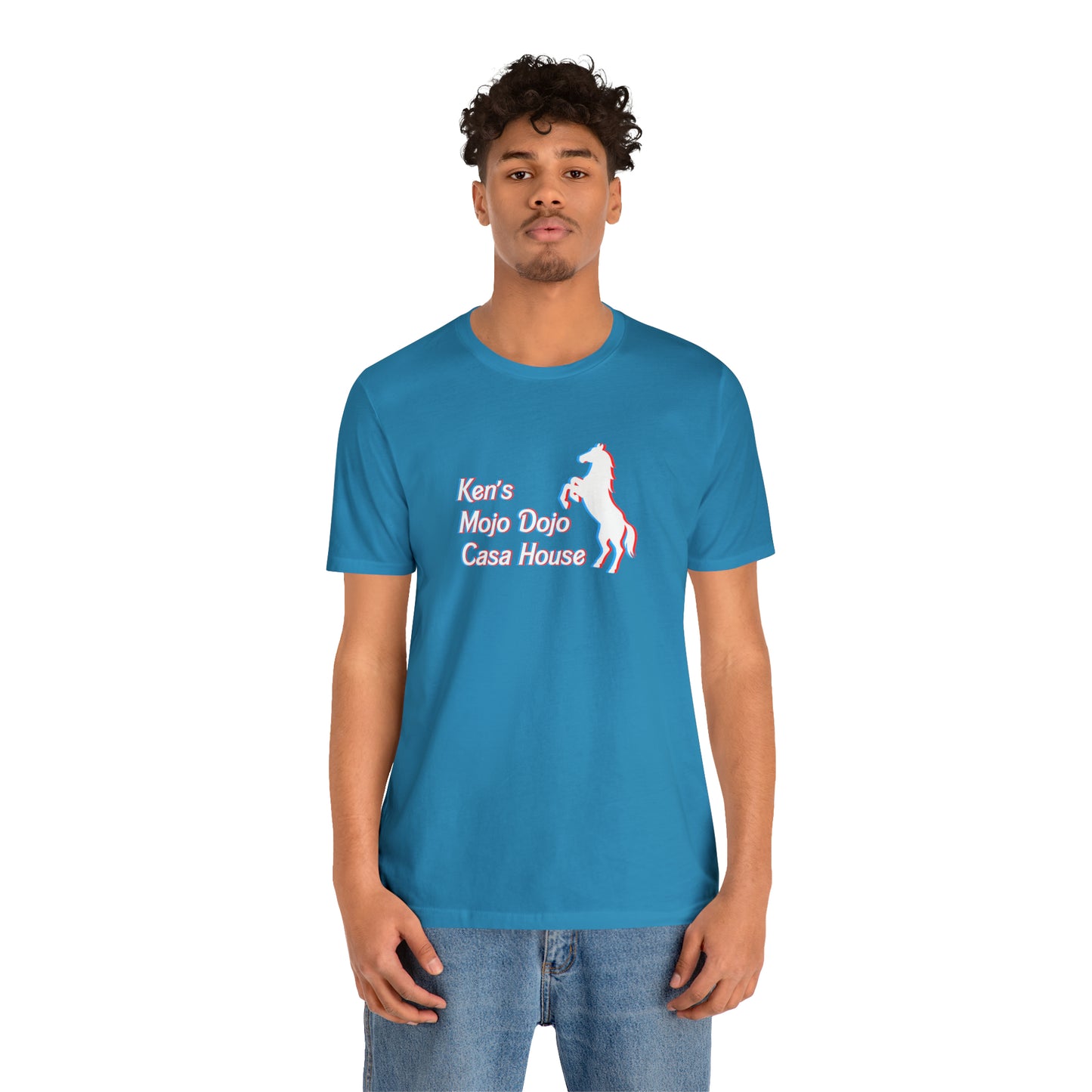 3D Glasses: Ken's Mojo Dojo Casa House, Unisex Jersey Short Sleeve Tee