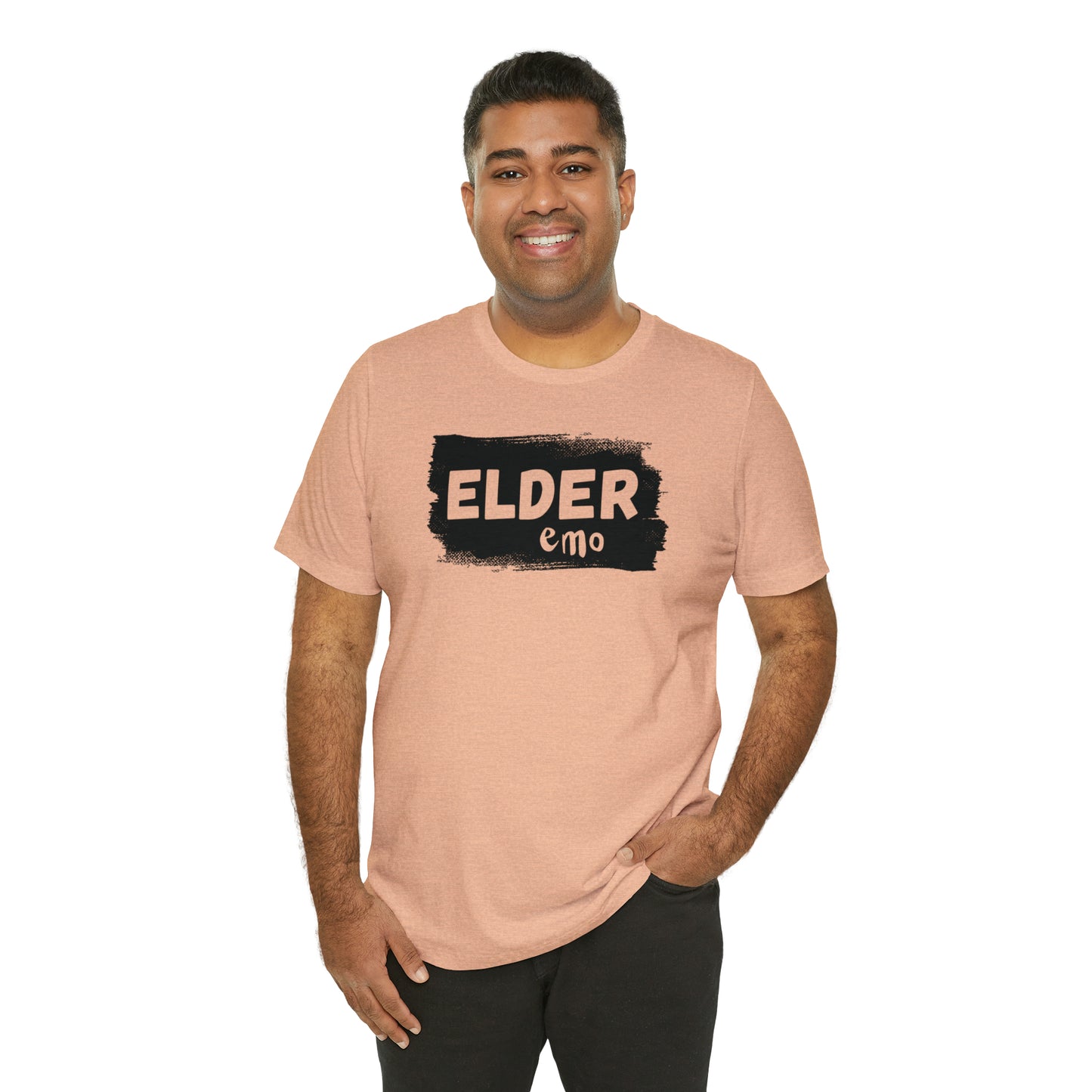 BLACK LETTER Elder Emo, Unisex Jersey Short Sleeve Tee