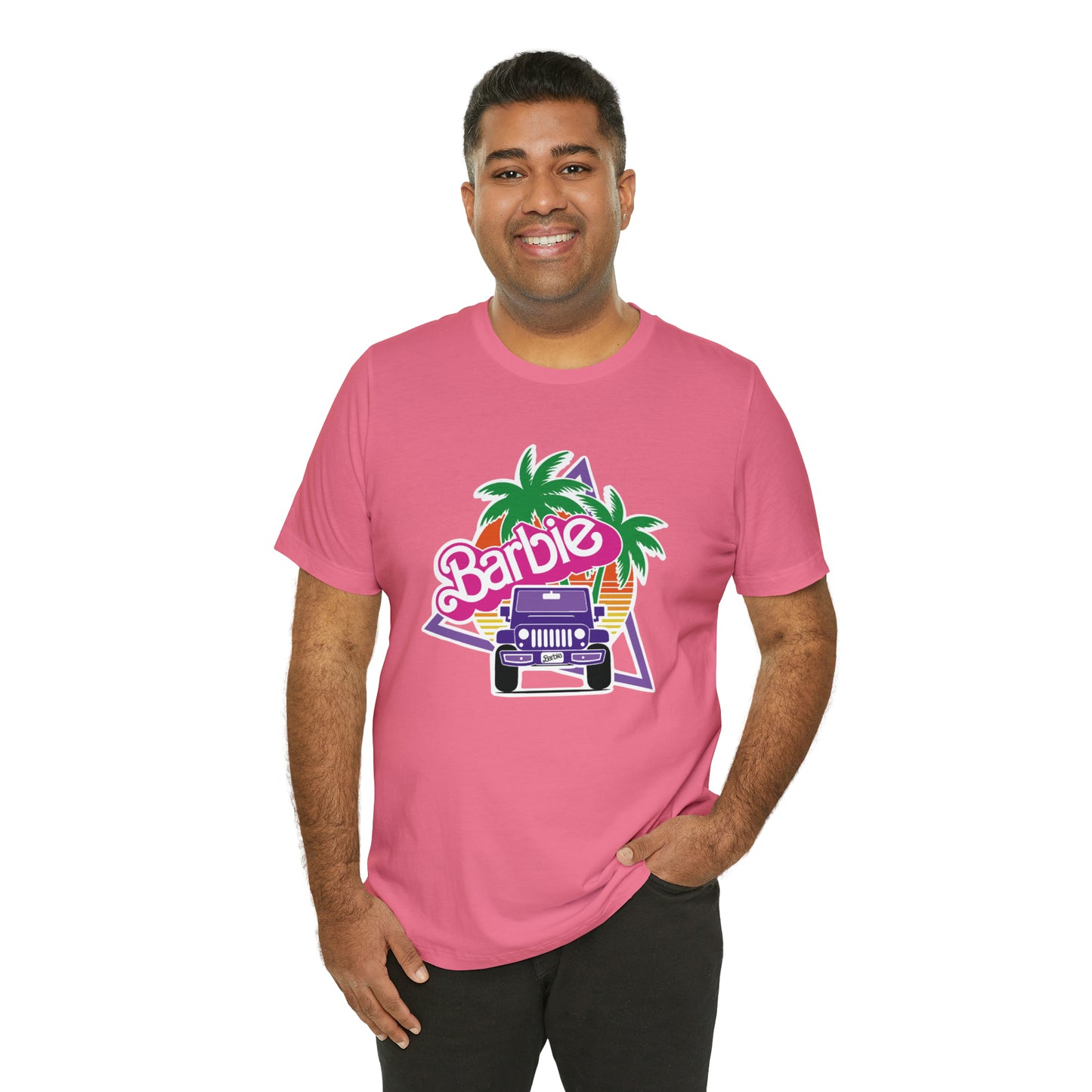 Purple jeep, Beep Beep Barbie Jeep, Unisex Jersey Short Sleeve Tee