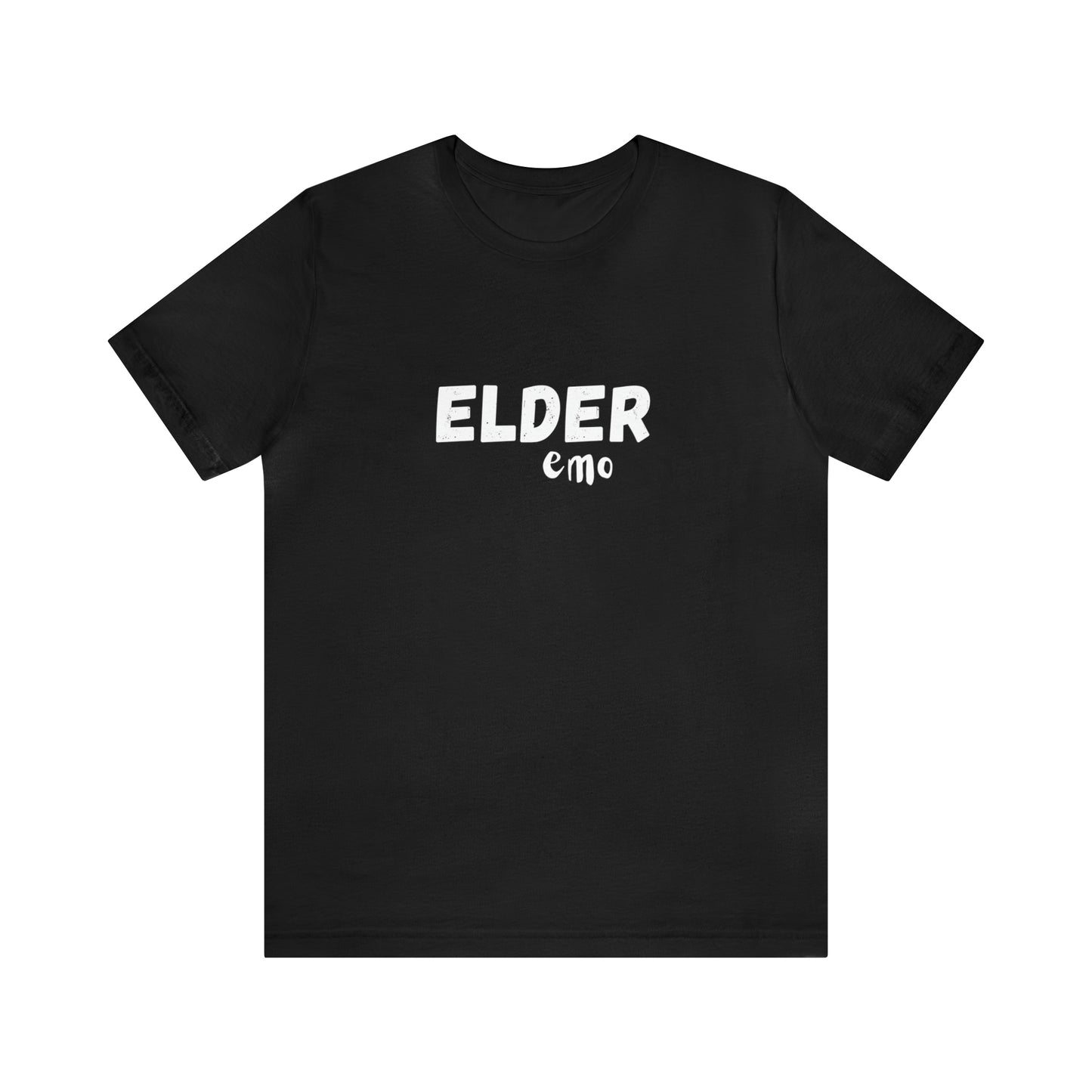 No paint WHITE LETTER Elder Emo, Unisex Jersey Short Sleeve Tee