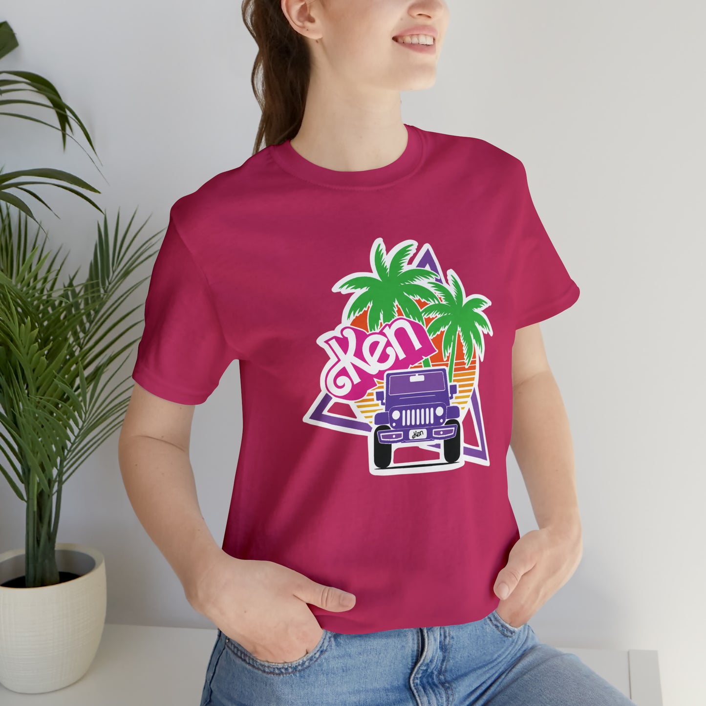 Purple Ken, Beep Beep KEN Jeep, Unisex Jersey Short Sleeve Tee