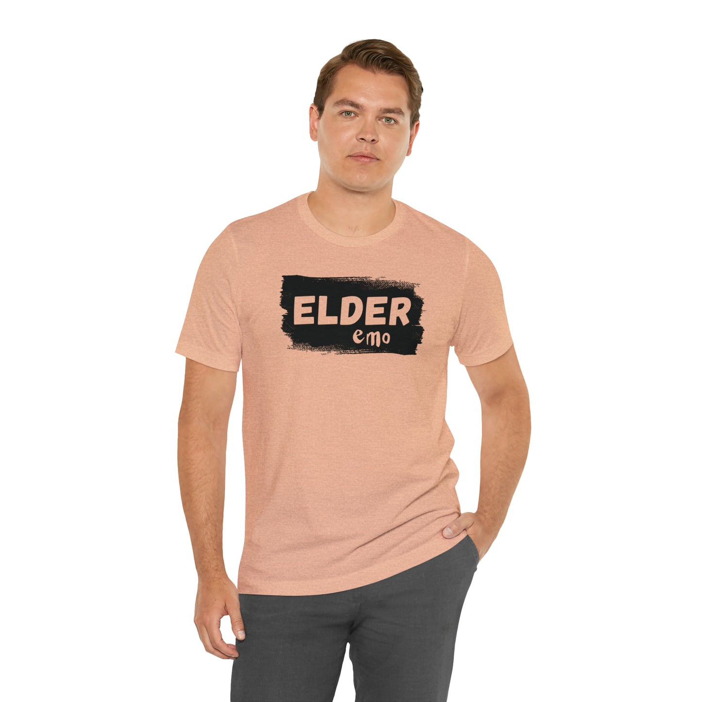 BLACK LETTER Elder Emo, Unisex Jersey Short Sleeve Tee