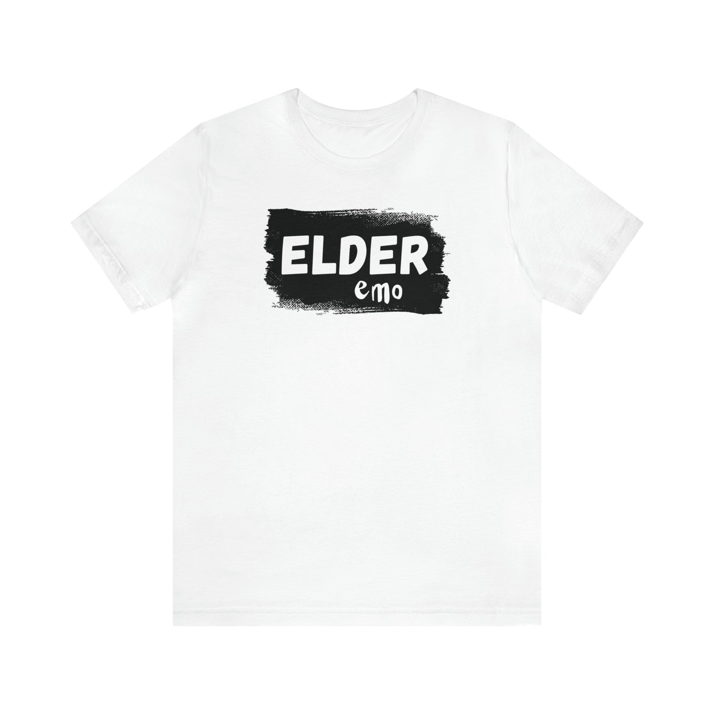 BLACK LETTER Elder Emo, Unisex Jersey Short Sleeve Tee