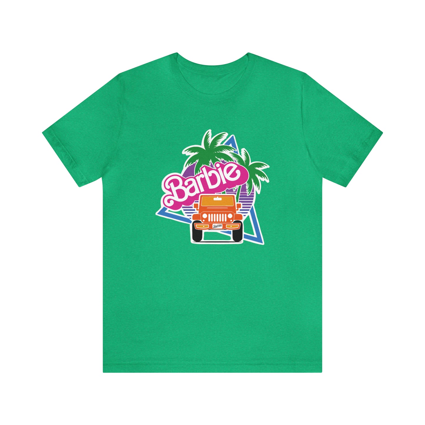 Orange, Beep Beep Barbie Jeep, Unisex Jersey Short Sleeve Tee