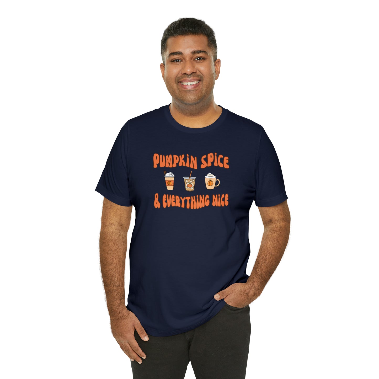 Three Pumpkin Spice, Unisex Jersey Short Sleeve Tee