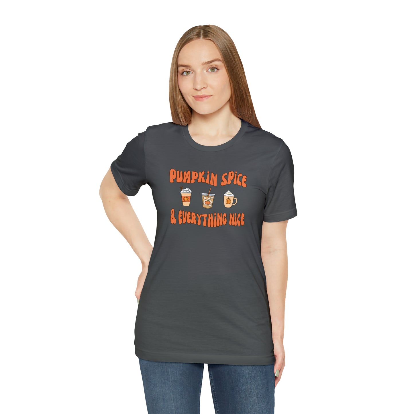 Three Pumpkin Spice, Unisex Jersey Short Sleeve Tee