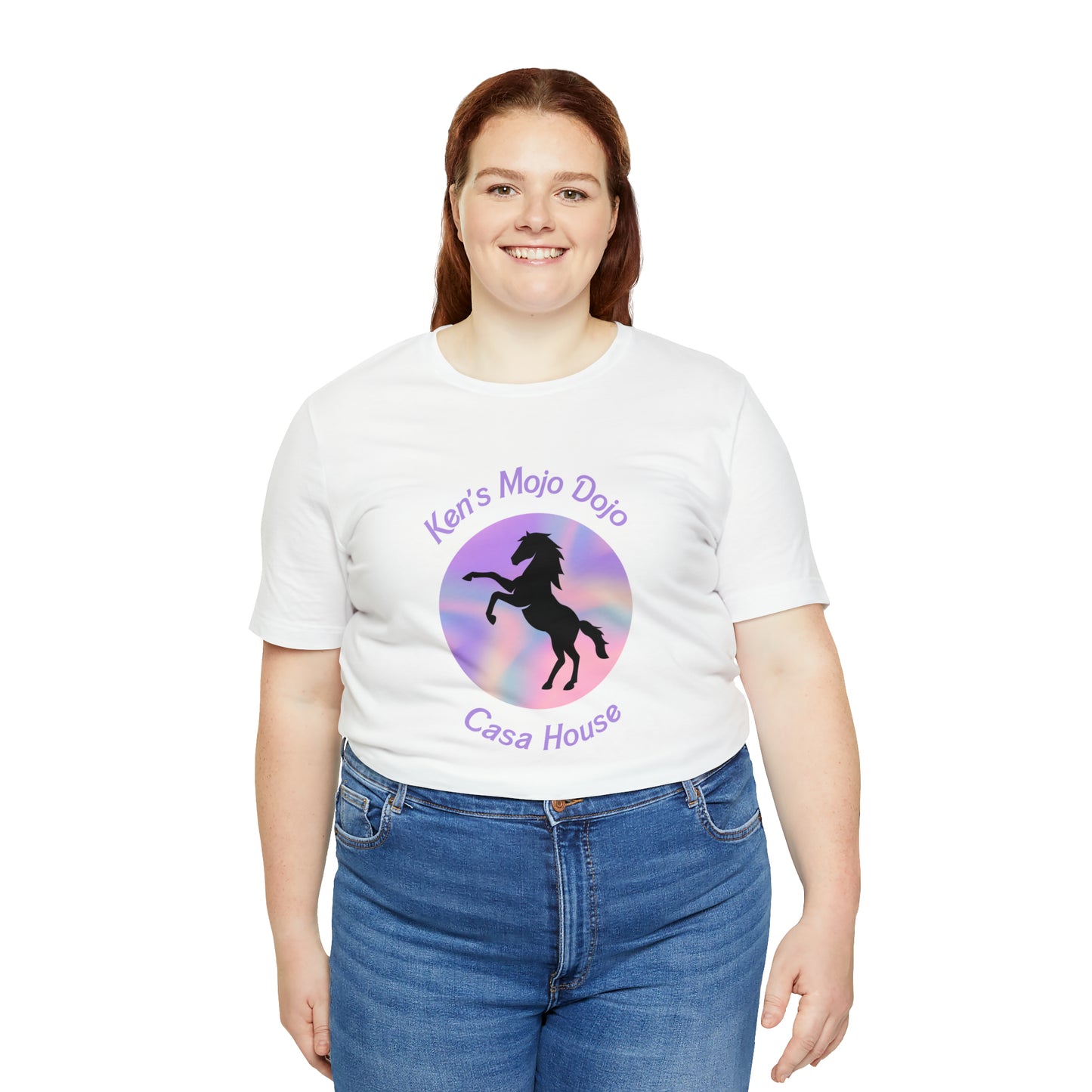 Candy Cane Horse, Mojo Dojo Casa House, Unisex Jersey Short Sleeve Tee