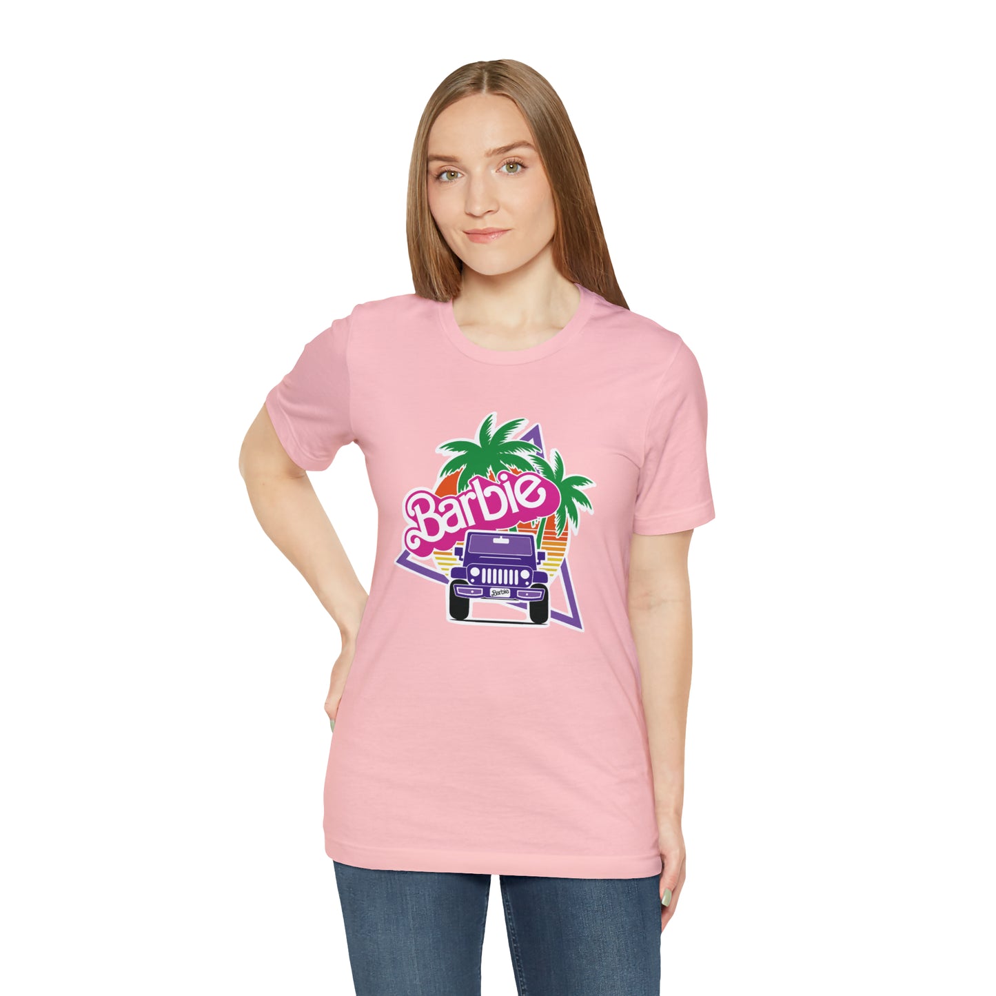 Purple jeep, Beep Beep Barbie Jeep, Unisex Jersey Short Sleeve Tee