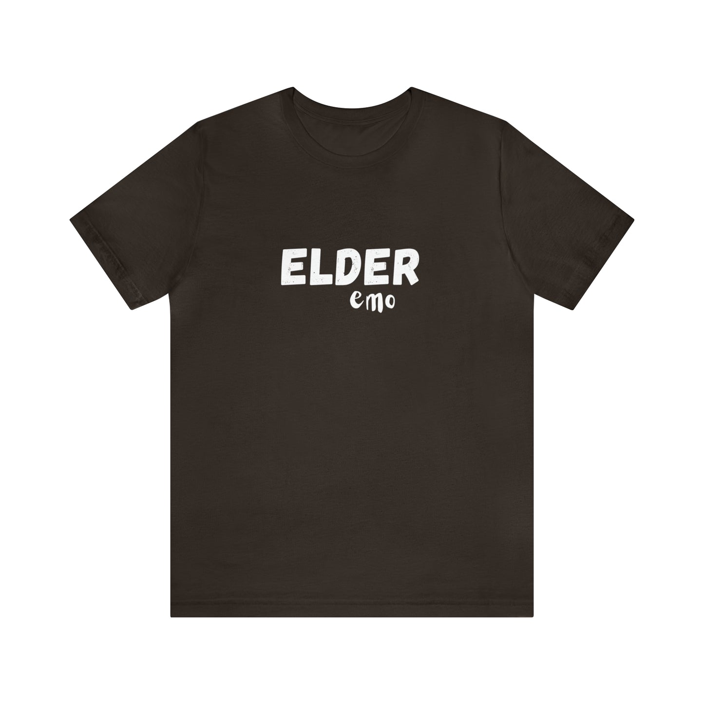 No paint WHITE LETTER Elder Emo, Unisex Jersey Short Sleeve Tee
