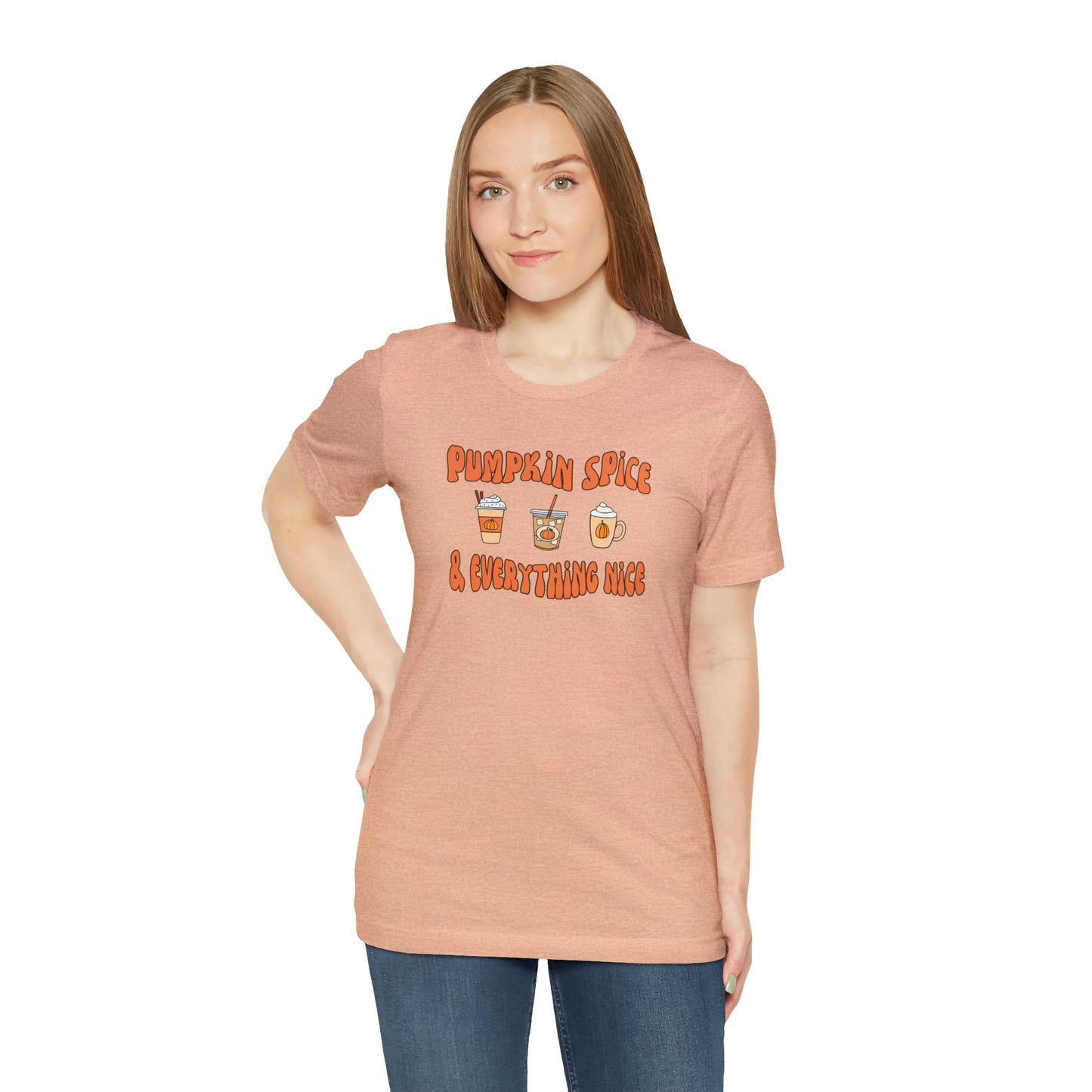 Three Pumpkin Spice, Unisex Jersey Short Sleeve Tee