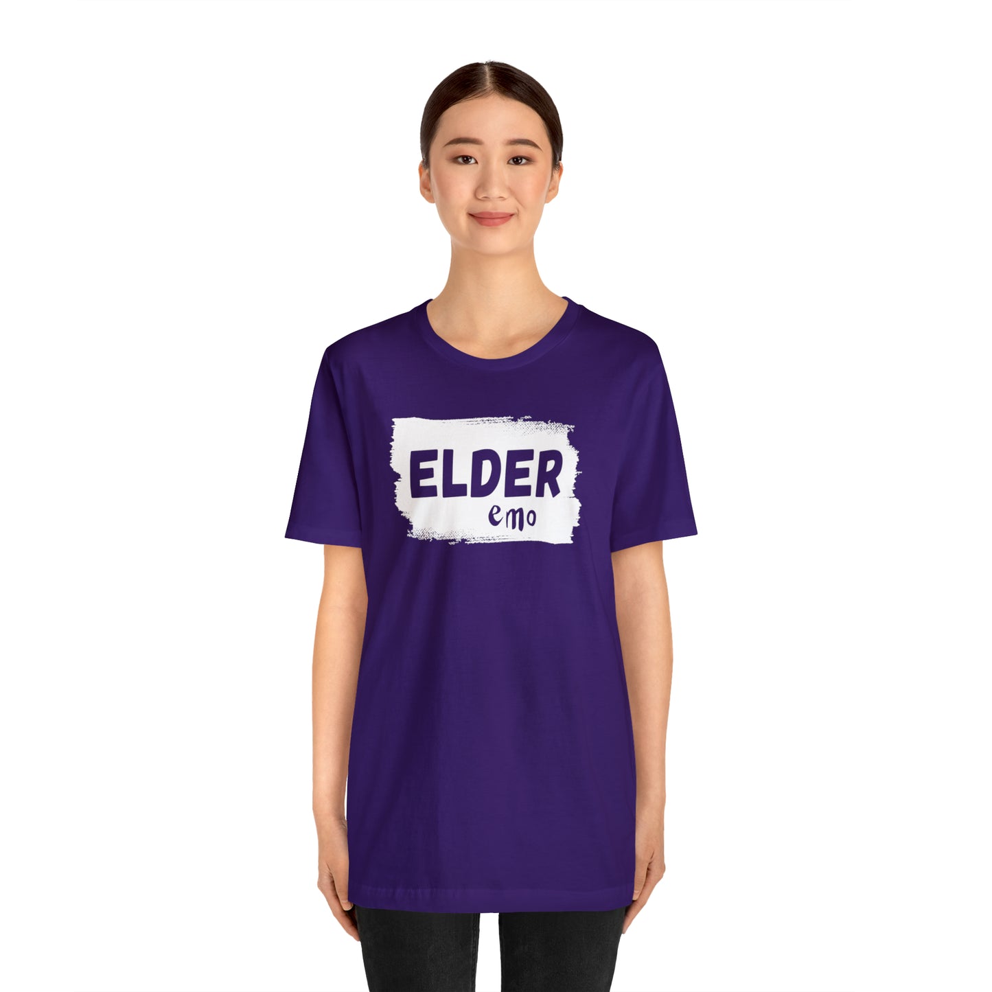 WHITE LETTER Elder Emo, Unisex Jersey Short Sleeve Tee