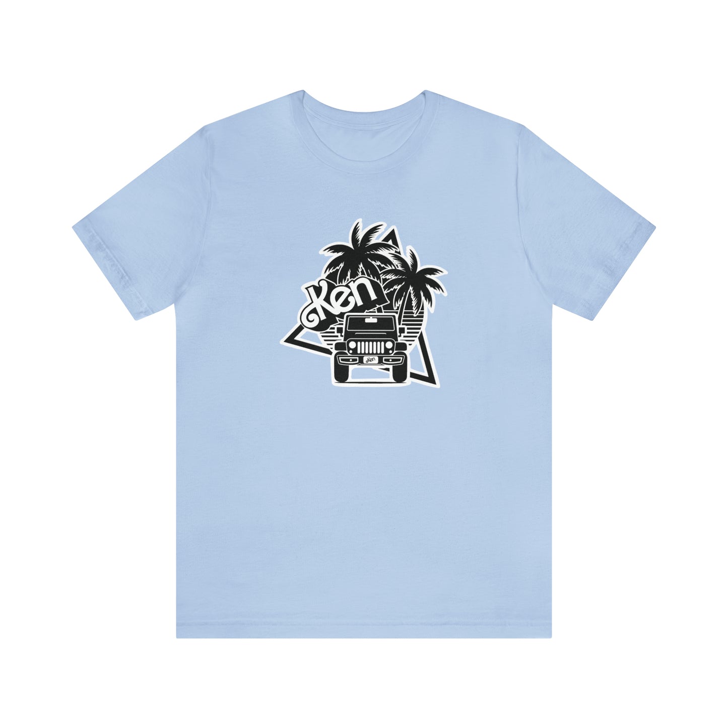 Black and White, Beep Beep Barbie KEN, Unisex Jersey Short Sleeve Tee