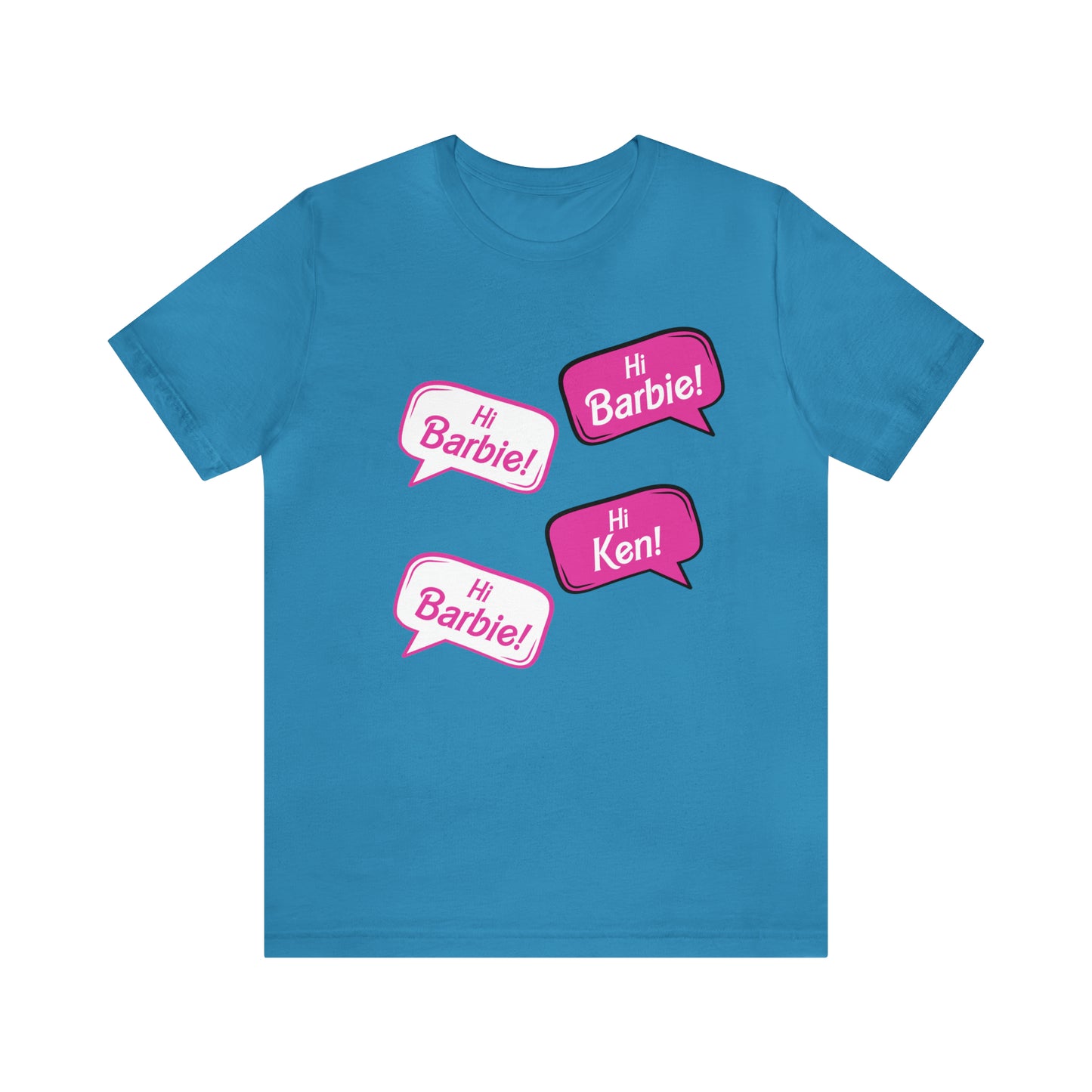 Hi Barbie Hi Ken Hi Alan, Unisex Jersey Short Sleeve Tee