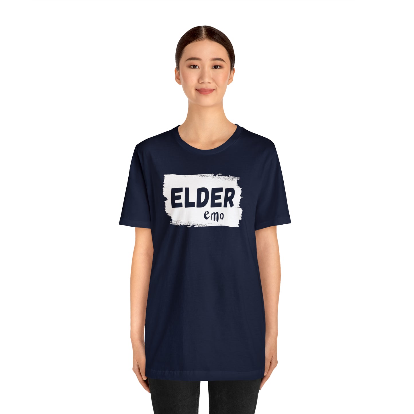 WHITE LETTER Elder Emo, Unisex Jersey Short Sleeve Tee
