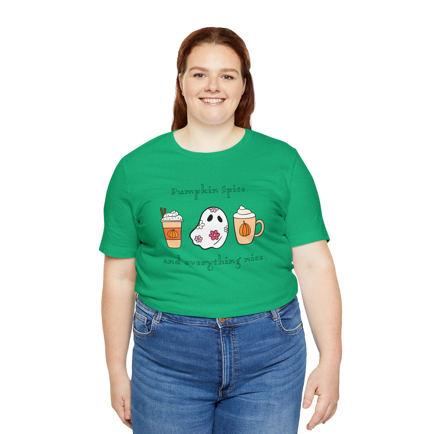 Color Flower - Pumpkin Ghost, Unisex Jersey Short Sleeve Tee