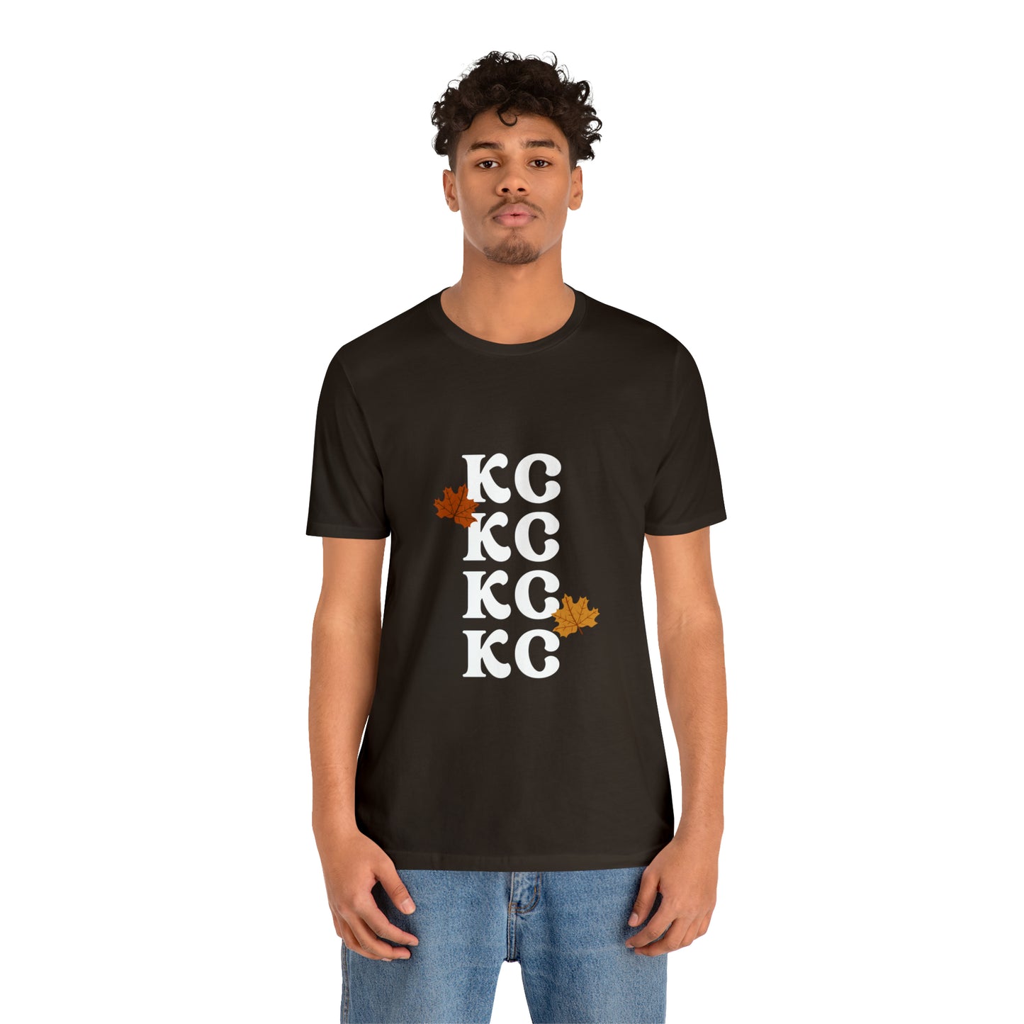 White Text - Kansas City Fall, Unisex Jersey Short Sleeve Tee