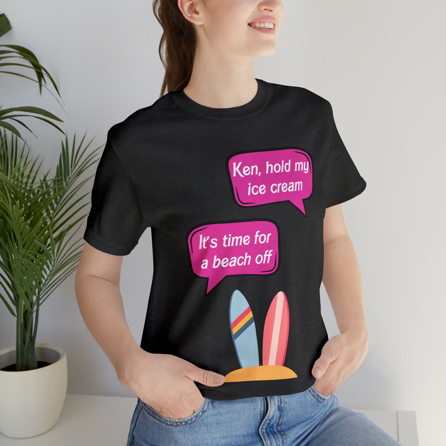 Beach off, Unisex Jersey Short Sleeve Tee