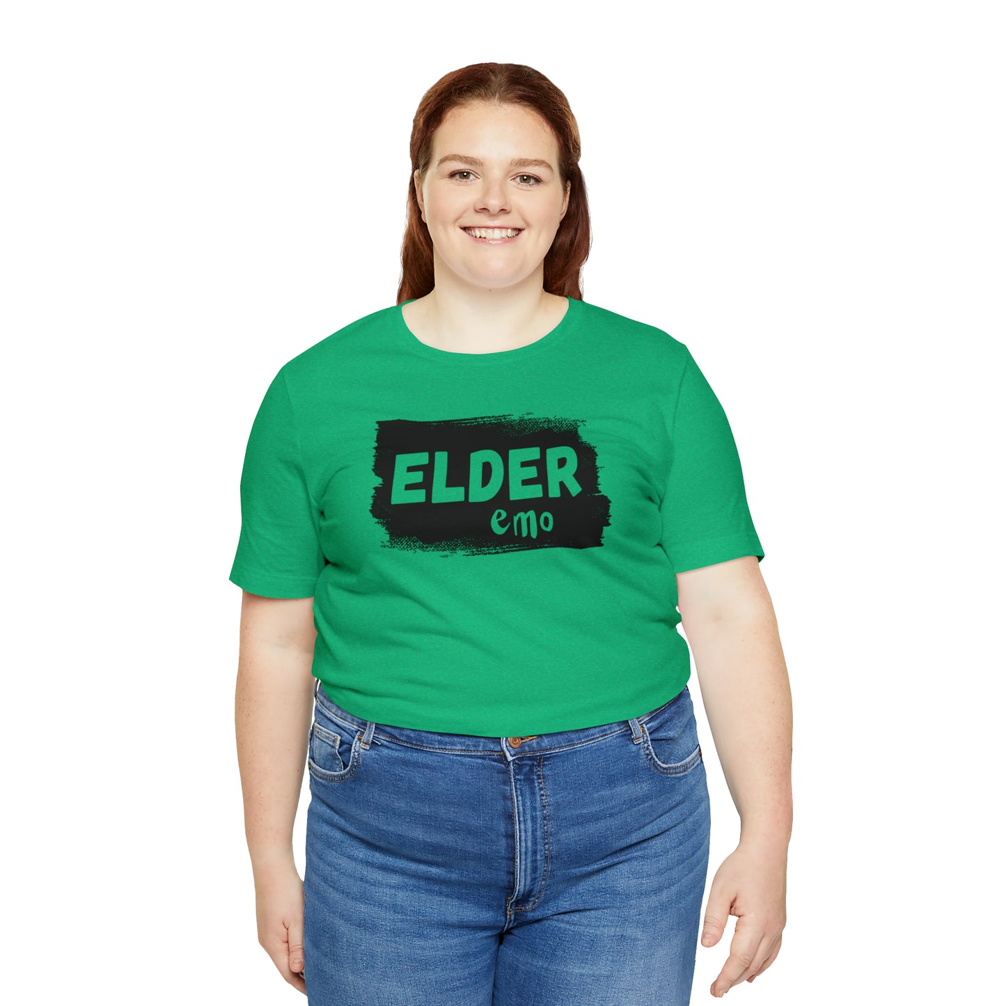 BLACK LETTER Elder Emo, Unisex Jersey Short Sleeve Tee