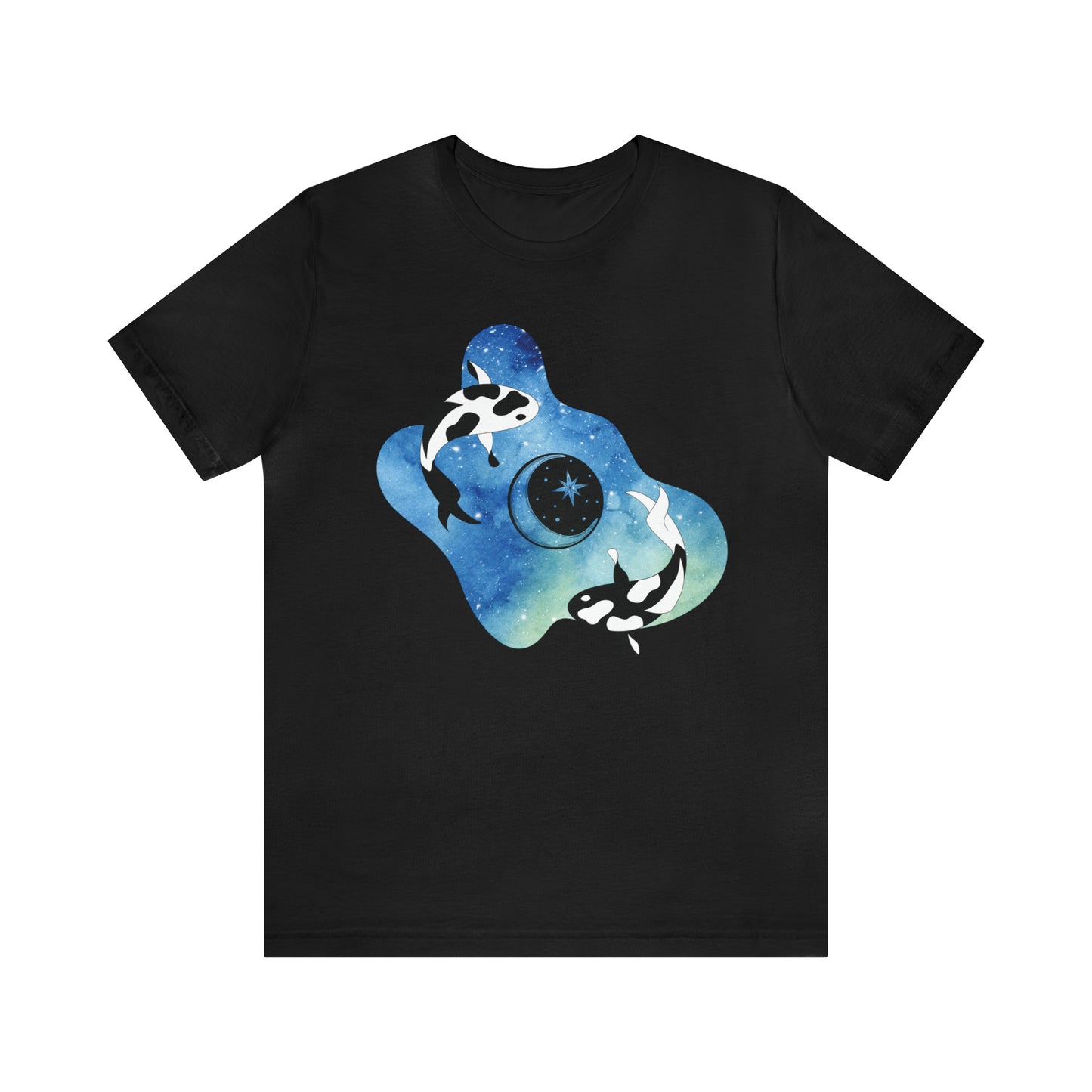 Watercolor Space Koi, Unisex Jersey Short Sleeve Tee