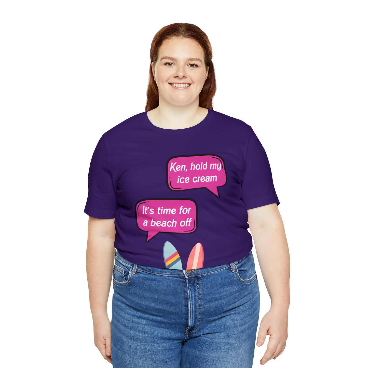 Blank back Beach off, Unisex Jersey Short Sleeve Tee