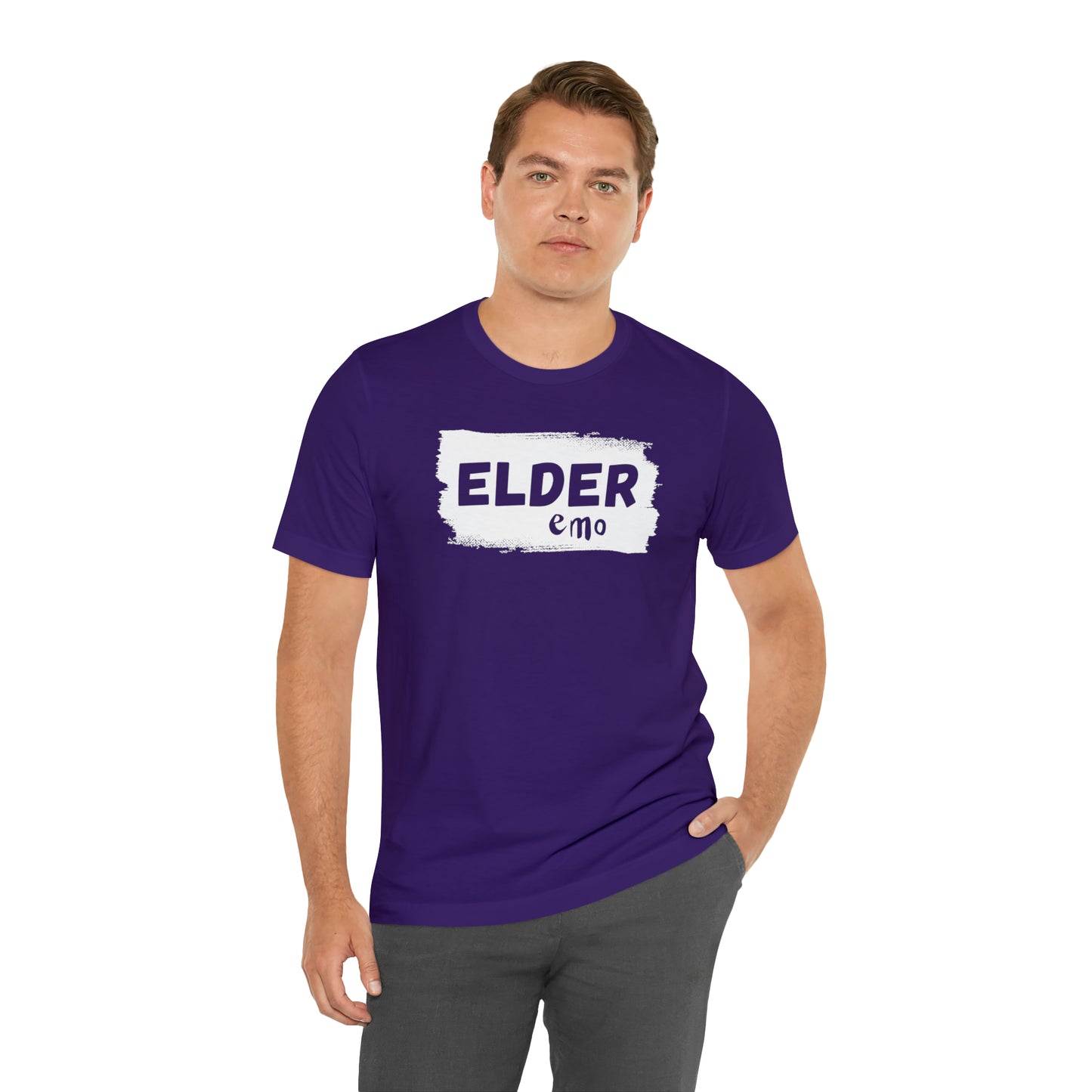 WHITE LETTER Elder Emo, Unisex Jersey Short Sleeve Tee