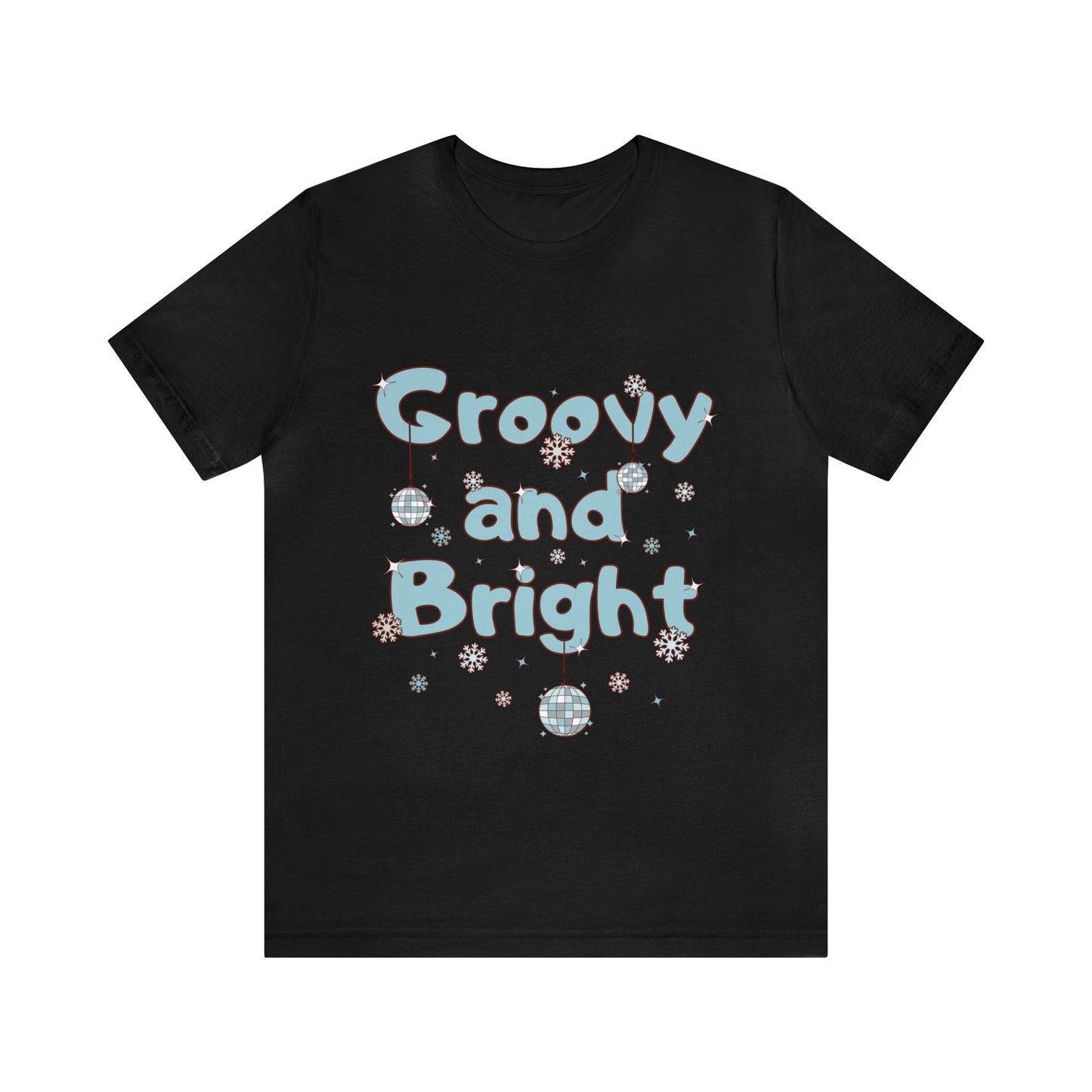 Silver and Blue - Groovy and Bright Jingle Disco Ball - Unisex T-shirt