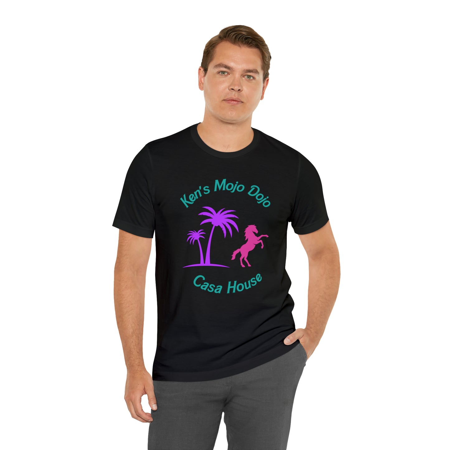 Palm Horse, Mojo Dojo Casa House, Unisex Jersey Short Sleeve Tee