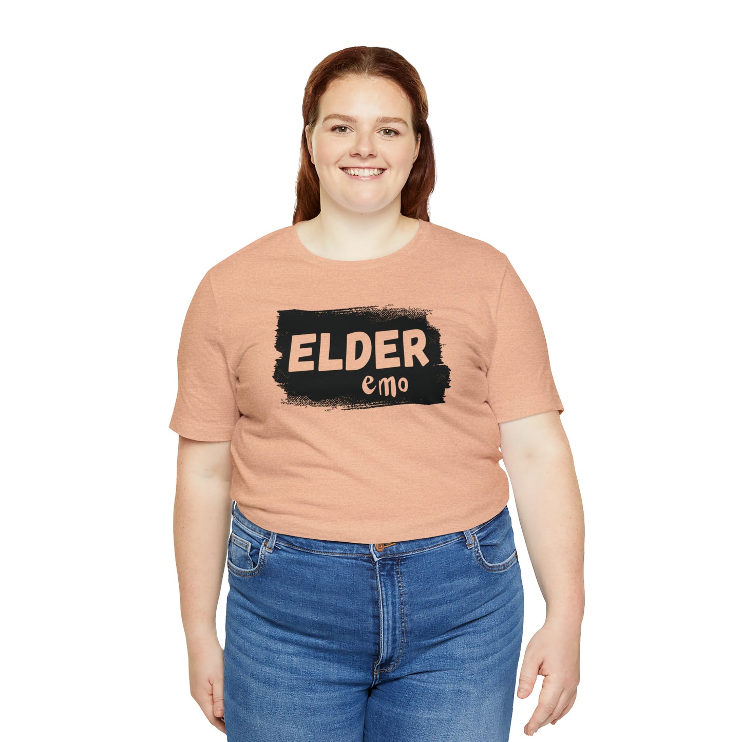 BLACK LETTER Elder Emo, Unisex Jersey Short Sleeve Tee