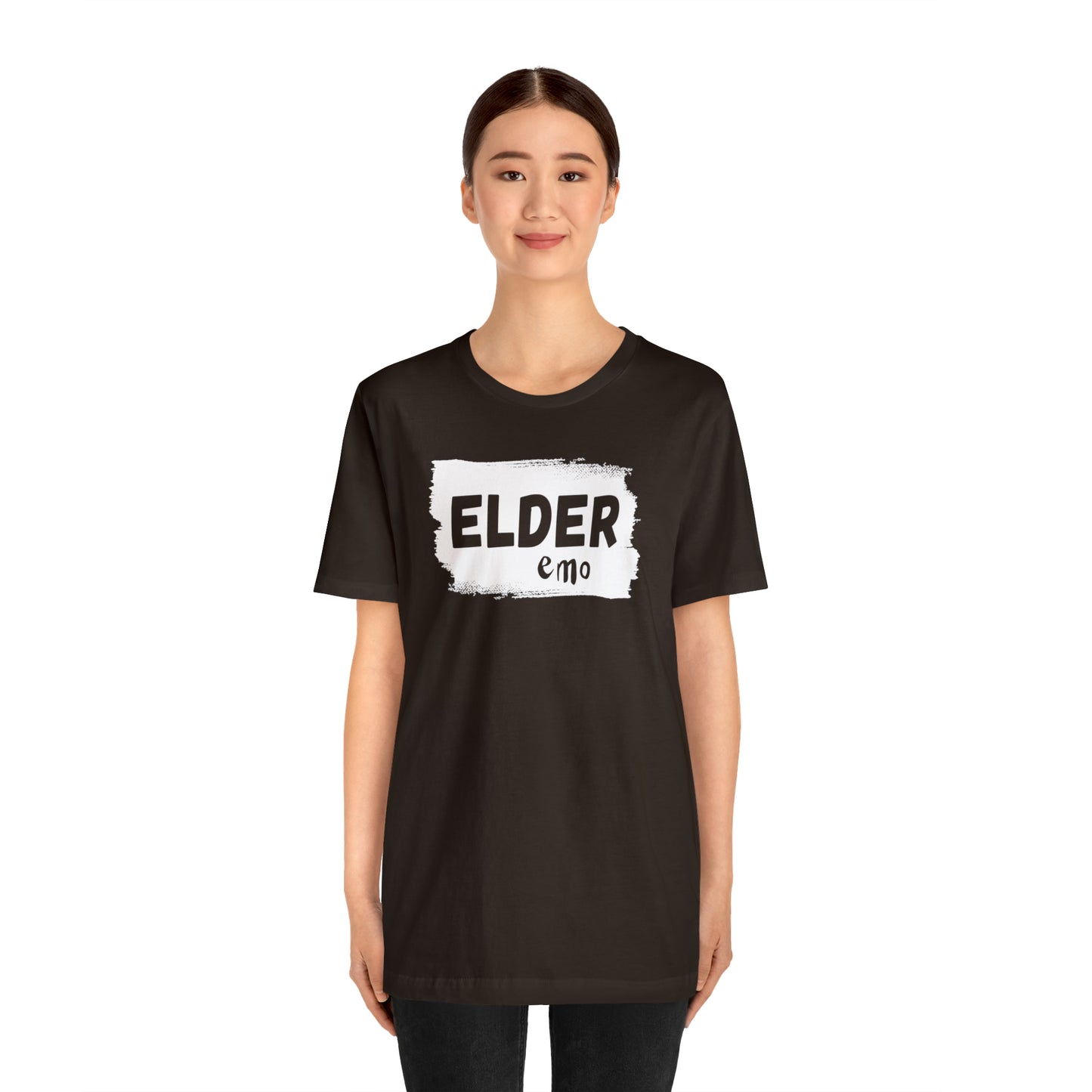WHITE LETTER Elder Emo, Unisex Jersey Short Sleeve Tee