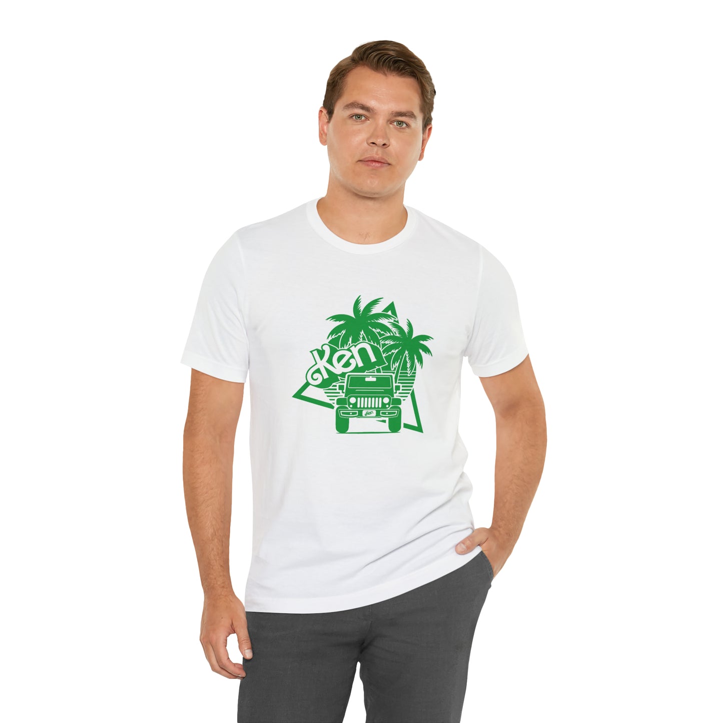 All green Ken, Beep Beep KEN Jeep, Unisex Jersey Short Sleeve Tee