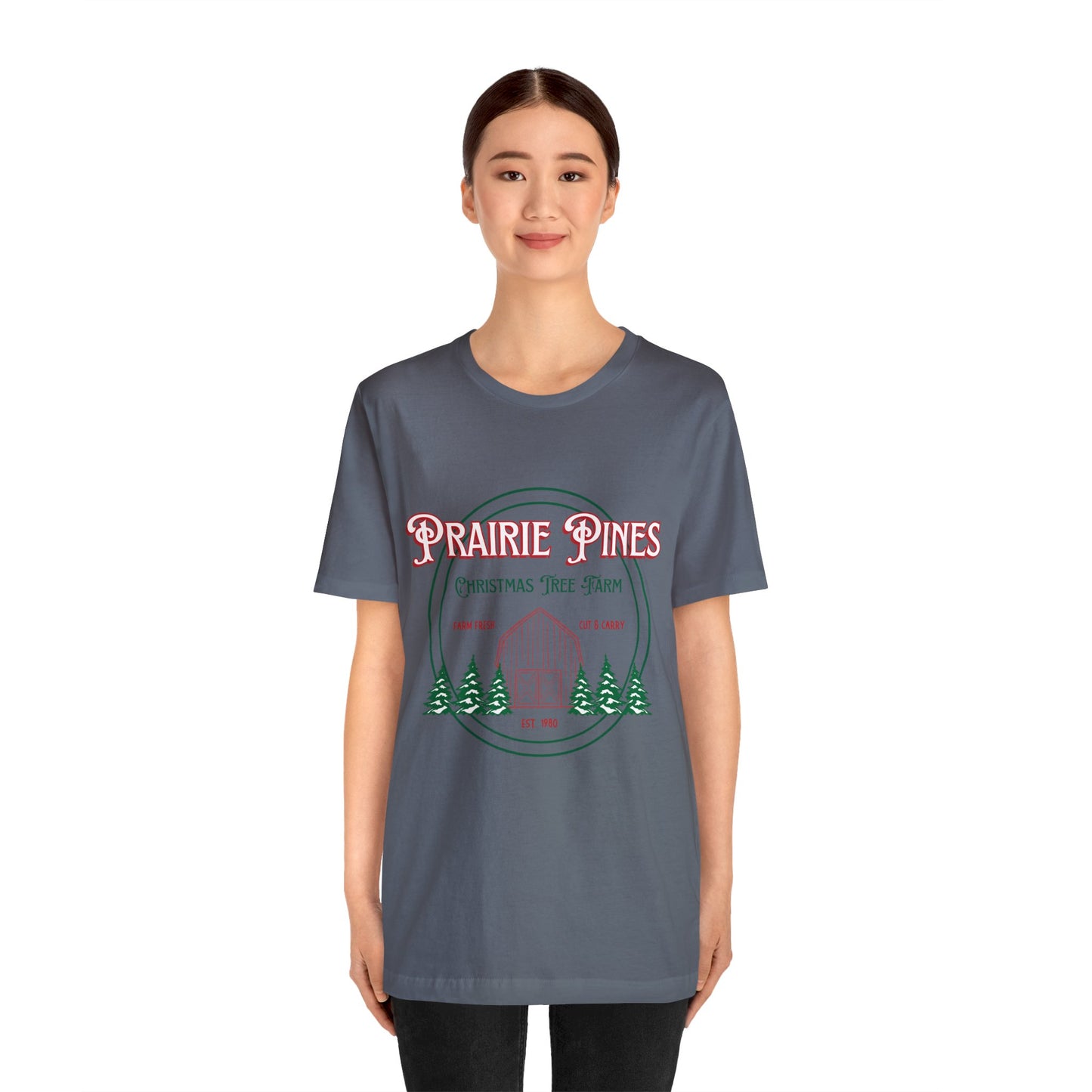 Vintage Prairie Pines Christmas Tree Farm - Unisex T-shirt