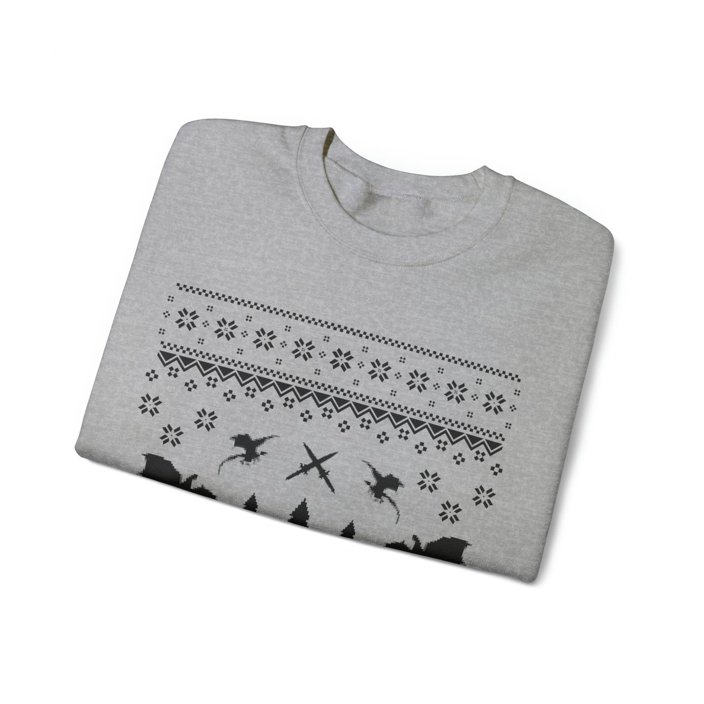 8-Bit Dragon Christmas version 3 - Unisex Sweatshirt