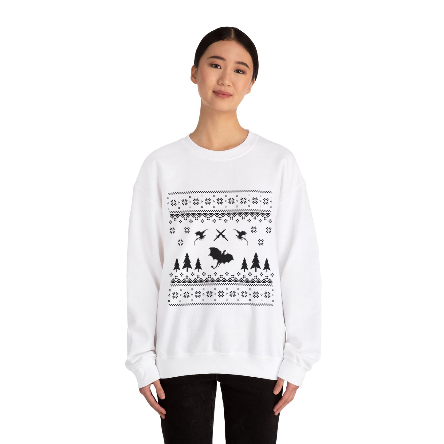 8-Bit Dragon Christmas version 4 - Unisex Sweatshirt