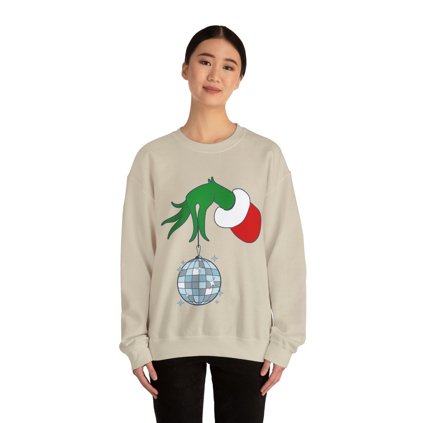 Grinchy Groovy and Bright Jingle Disco Ball - Sweatshirt