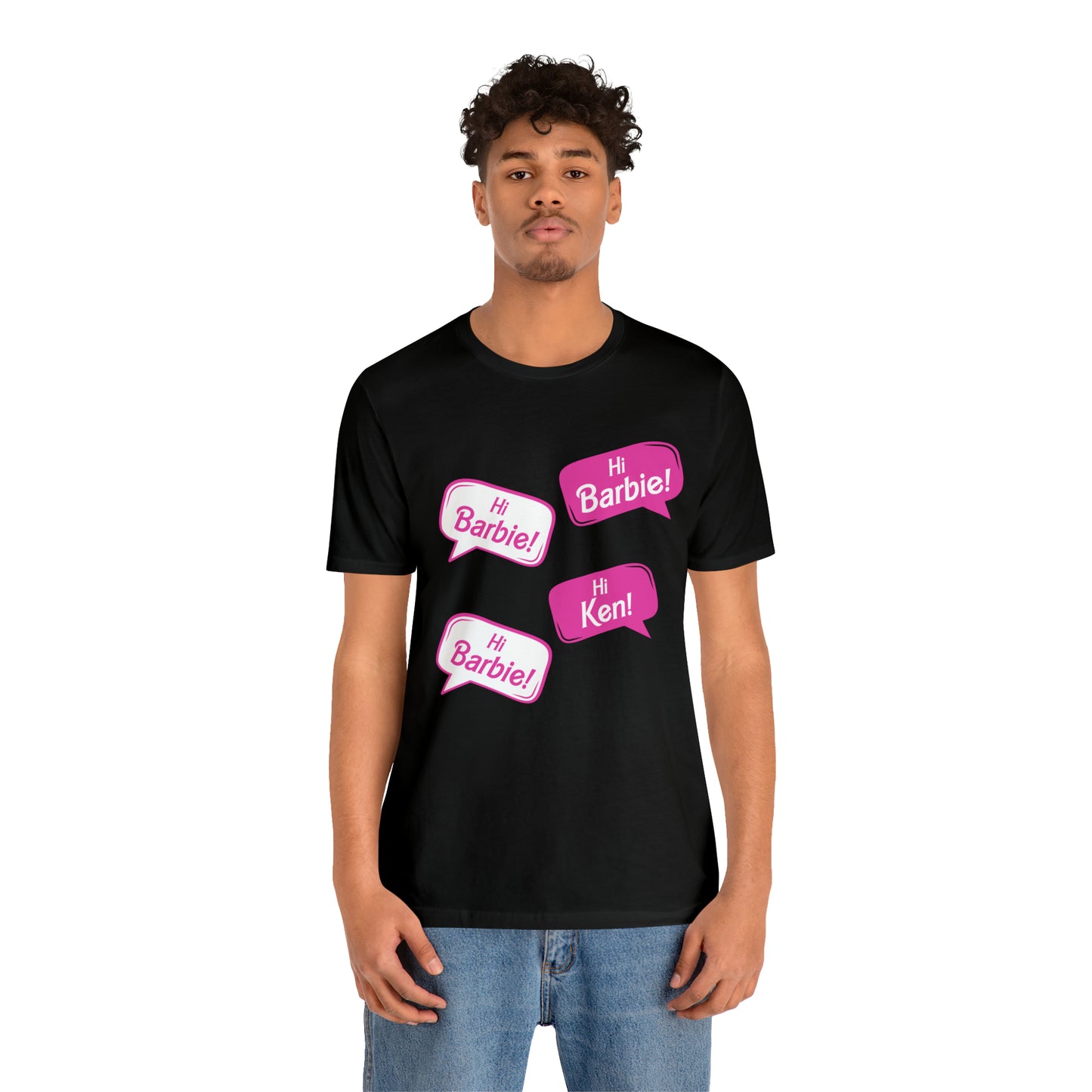 Hi Barbie Hi Ken Hi Alan, Unisex Jersey Short Sleeve Tee