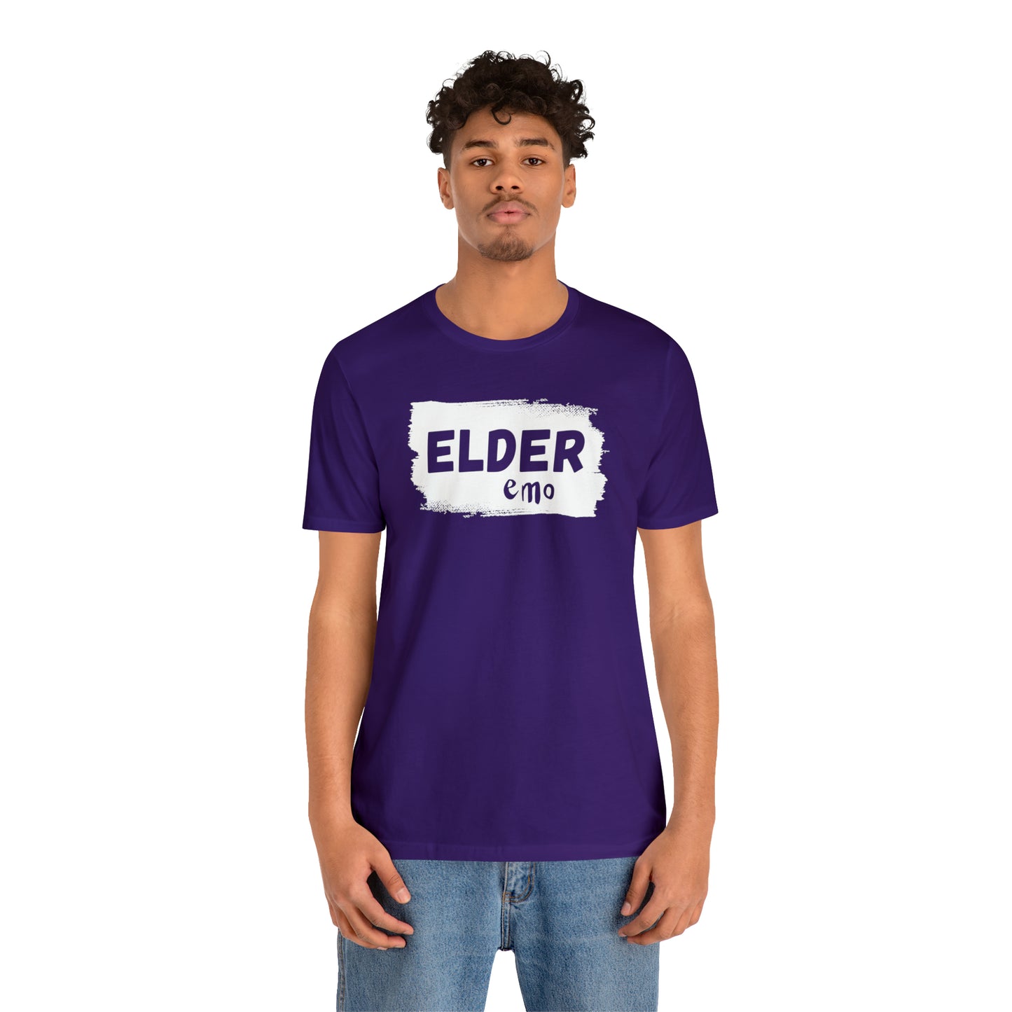 WHITE LETTER Elder Emo, Unisex Jersey Short Sleeve Tee