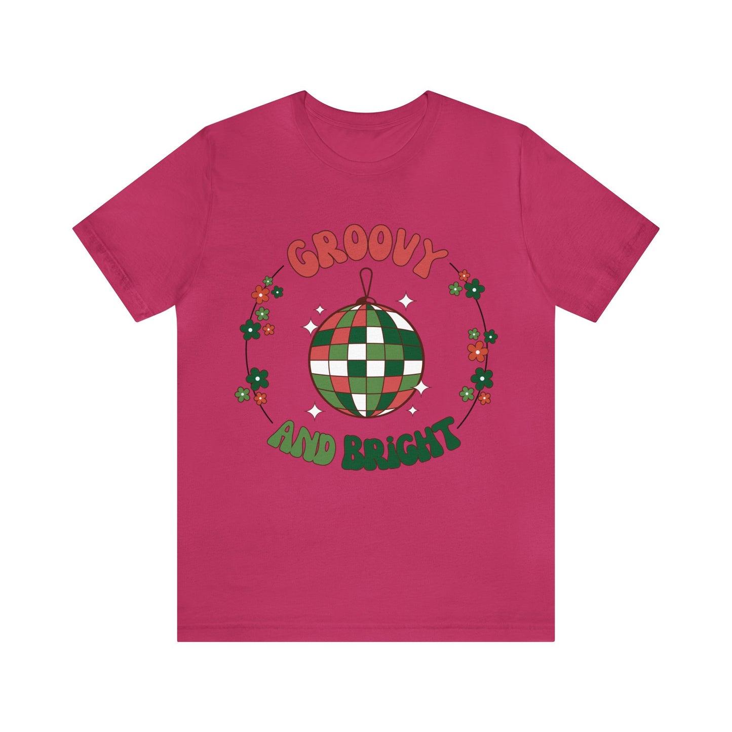 Red Circle Merry and Bright Jingle Ball - Unisex T-shirt
