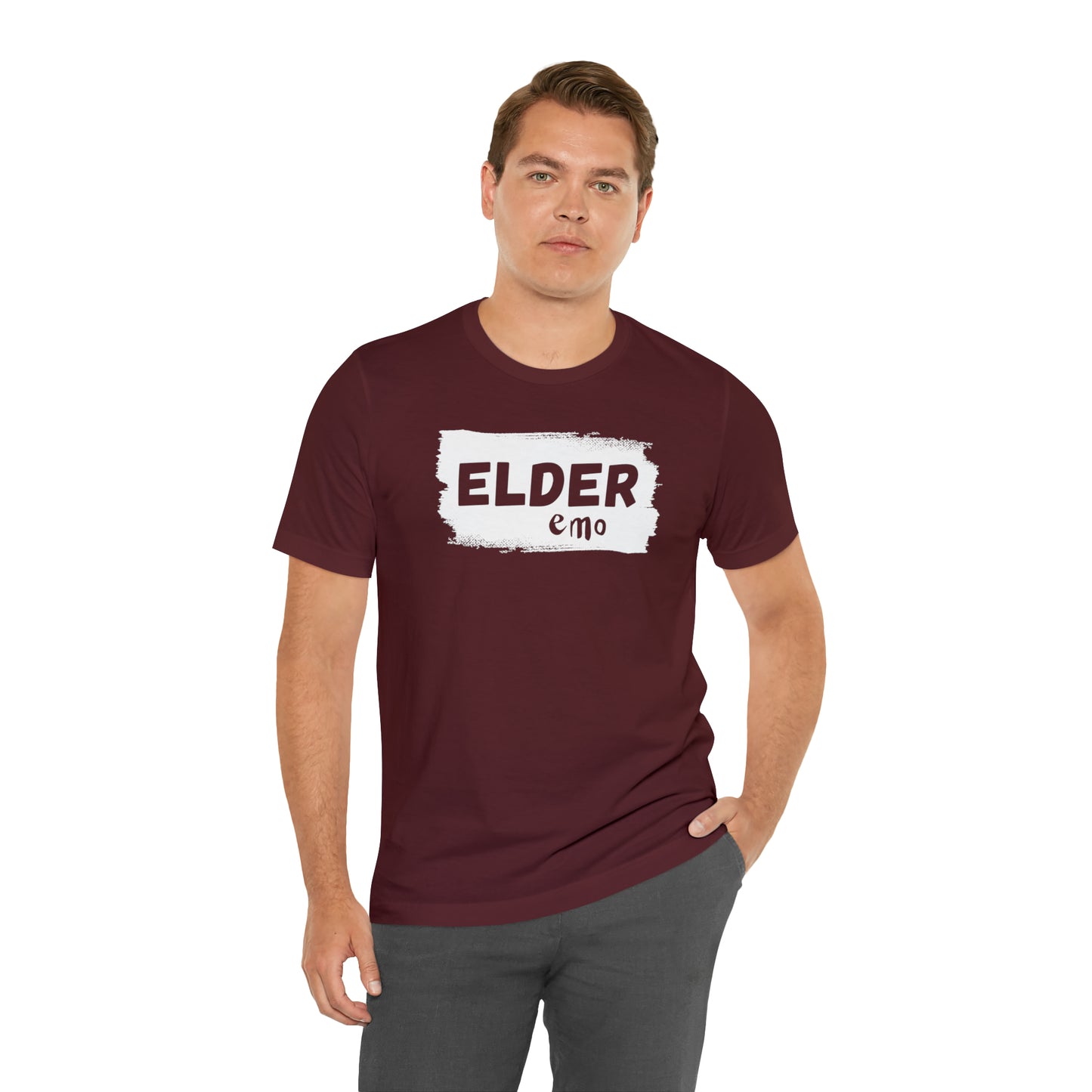 WHITE LETTER Elder Emo, Unisex Jersey Short Sleeve Tee