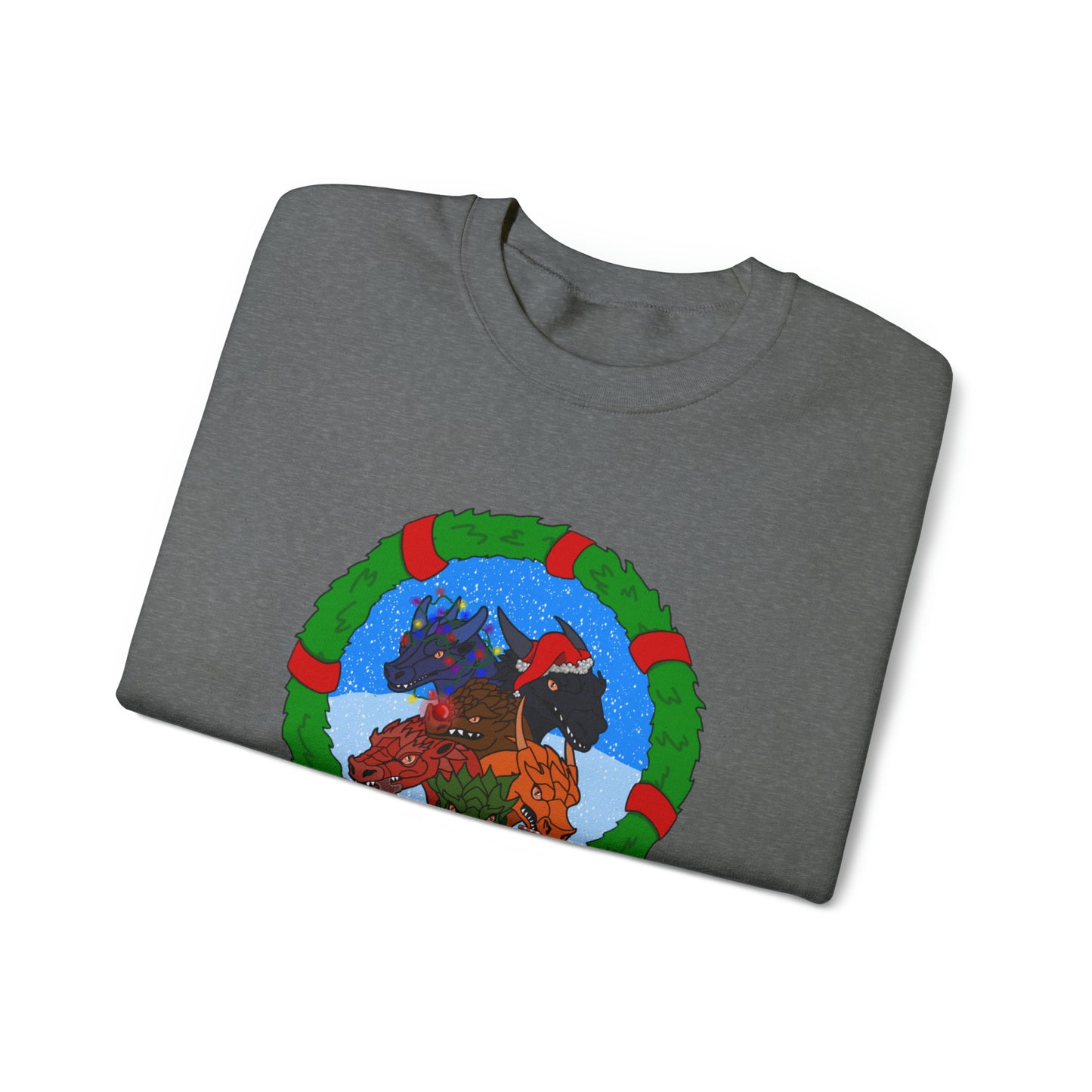 Dragon Christmas with snow - Unisex Sweatshirt