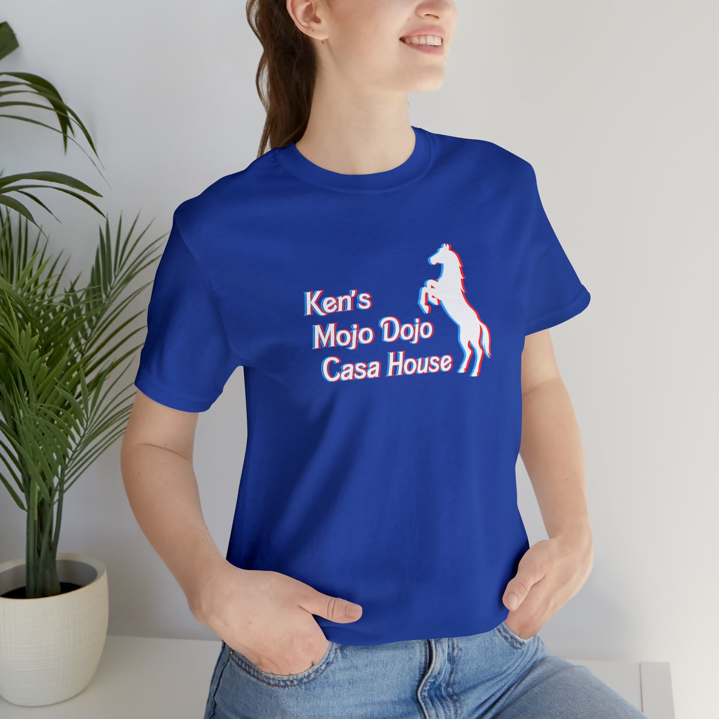 3D Glasses: Ken's Mojo Dojo Casa House, Unisex Jersey Short Sleeve Tee
