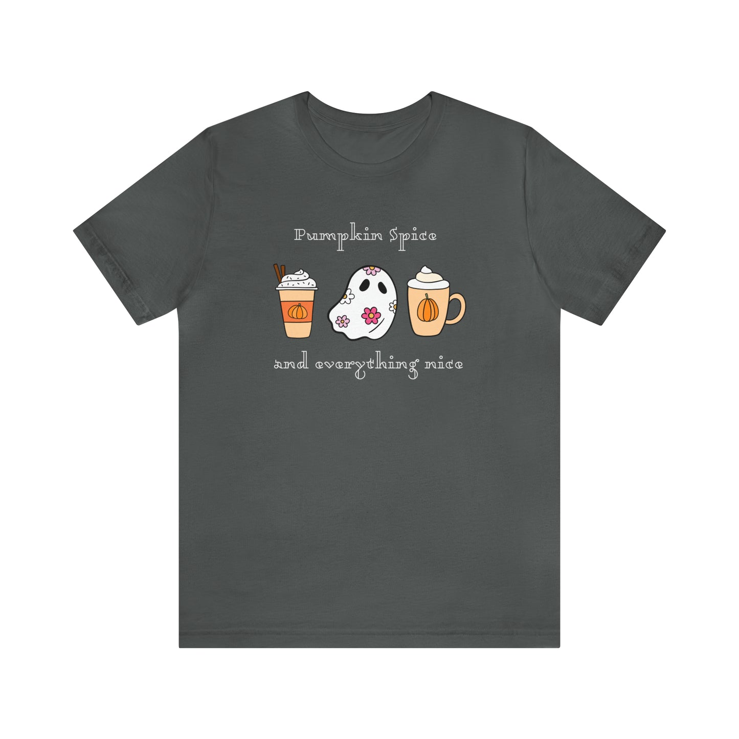 Color Flower - Pumpkin Ghost, Unisex Jersey Short Sleeve Tee