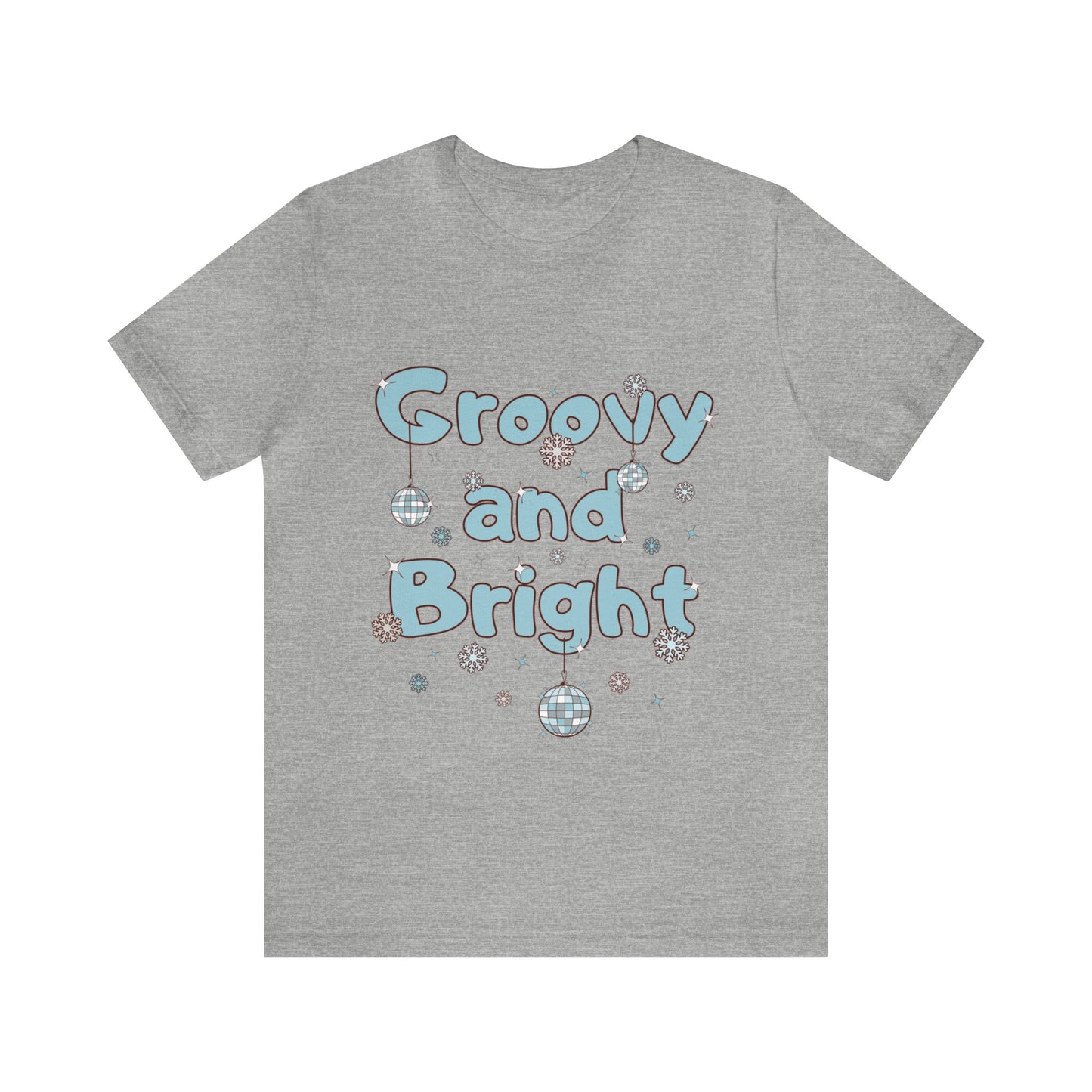 Silver and Blue - Groovy and Bright Jingle Disco Ball - Unisex T-shirt
