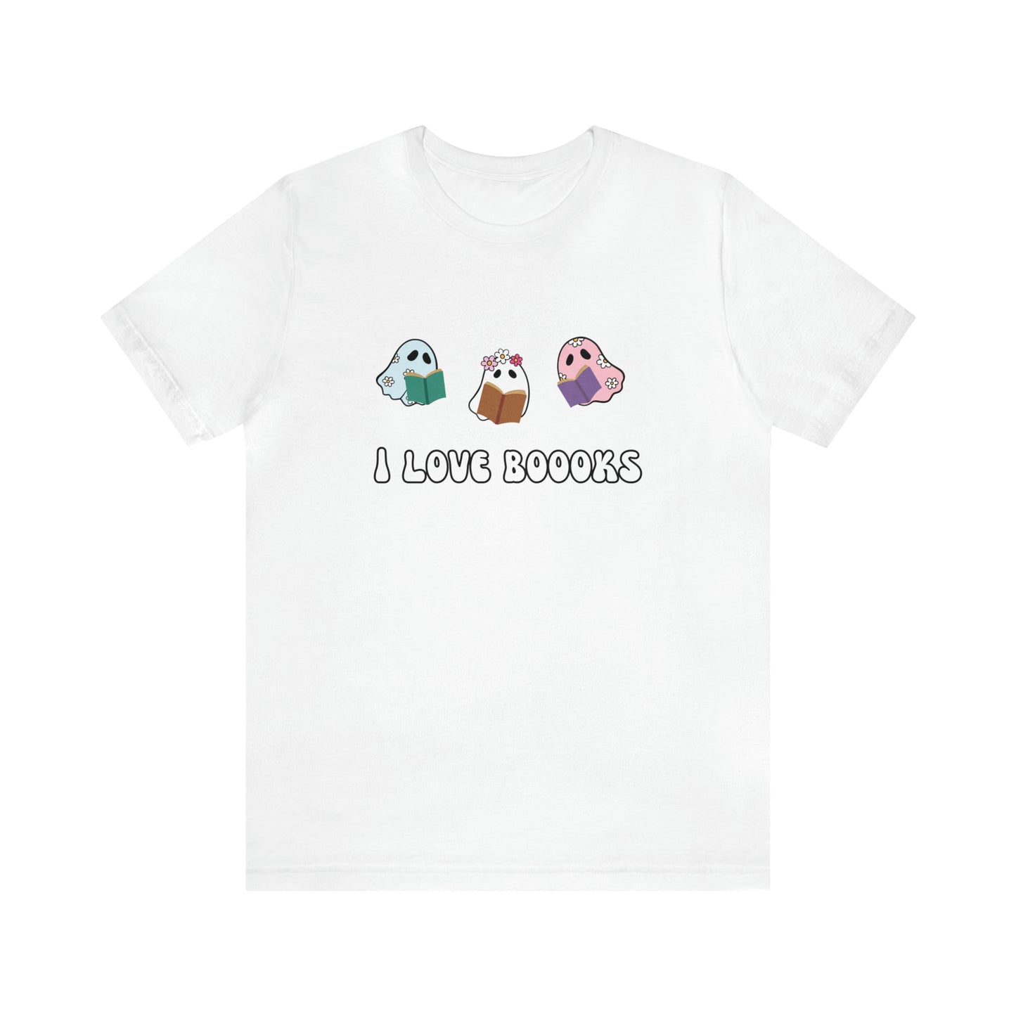I Love Boooks Ghouls, Unisex Jersey Short Sleeve Tee