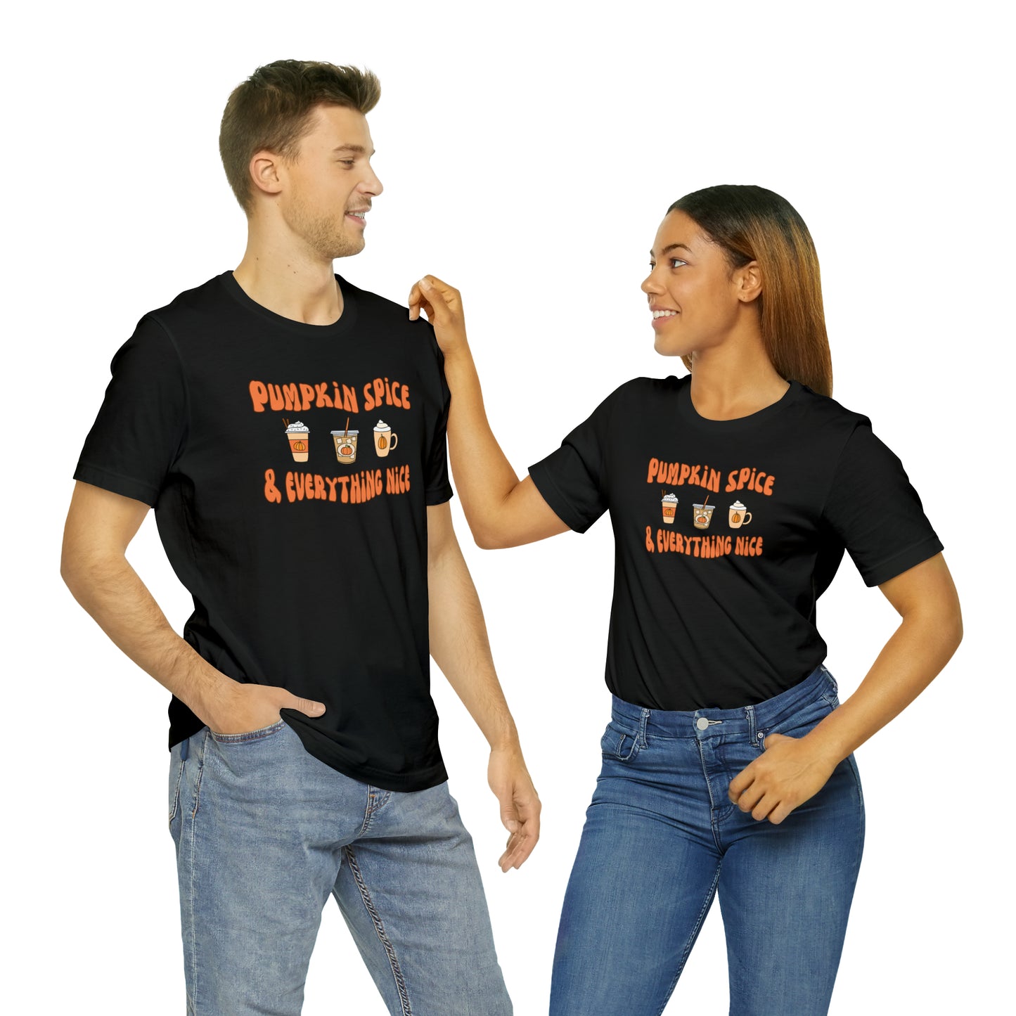 Three Pumpkin Spice, Unisex Jersey Short Sleeve Tee