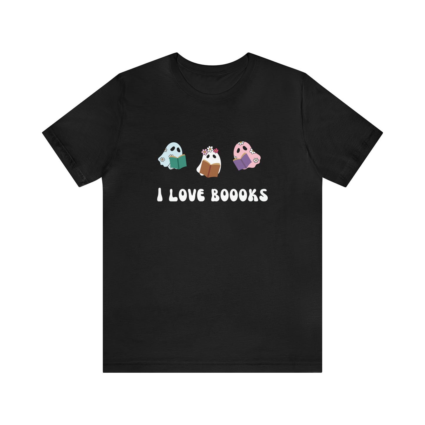 I Love Boooks Ghouls, Unisex Jersey Short Sleeve Tee