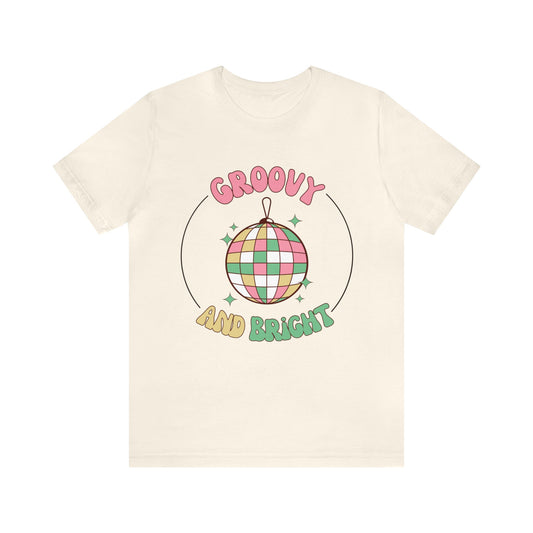 Pink Circle Merry and Bright Jingle Ball - Unisex T-shirt